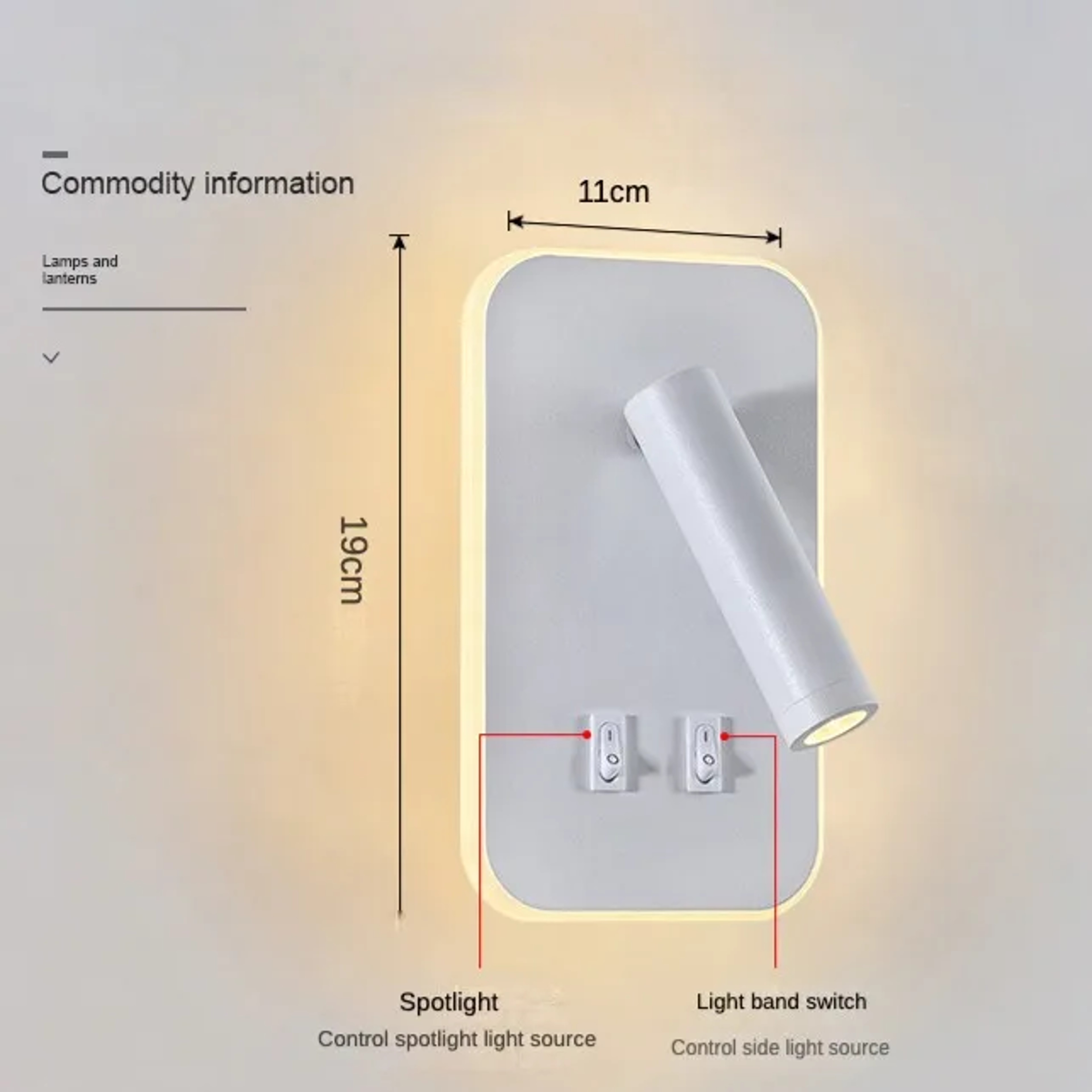 Modern USB LED Wall Light Bedside Reading Lamp for Bedroom Decor – view 14