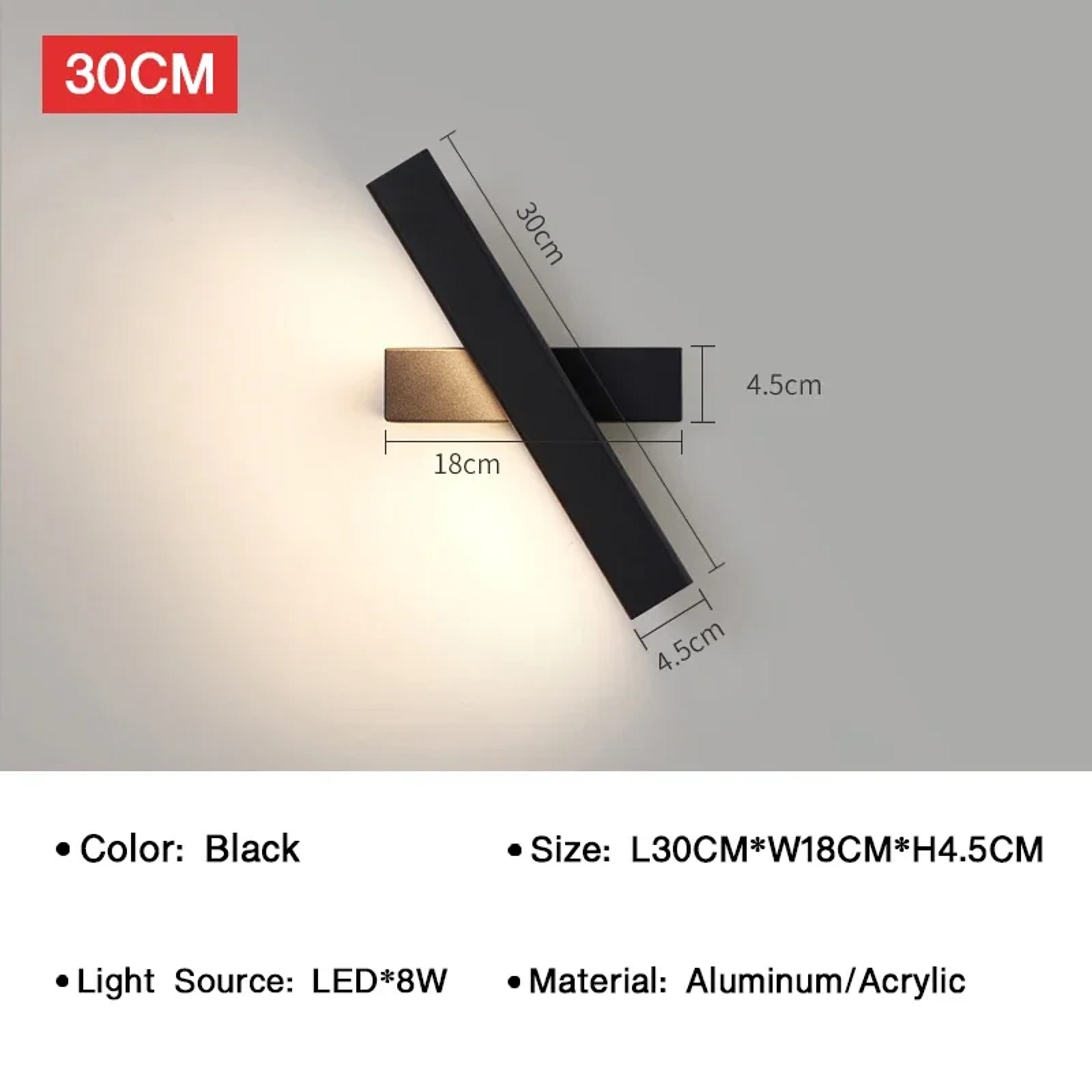 Modern LED Wall Sconce Rotatable Wall Lamp for Bedroom and Living Room – view 10