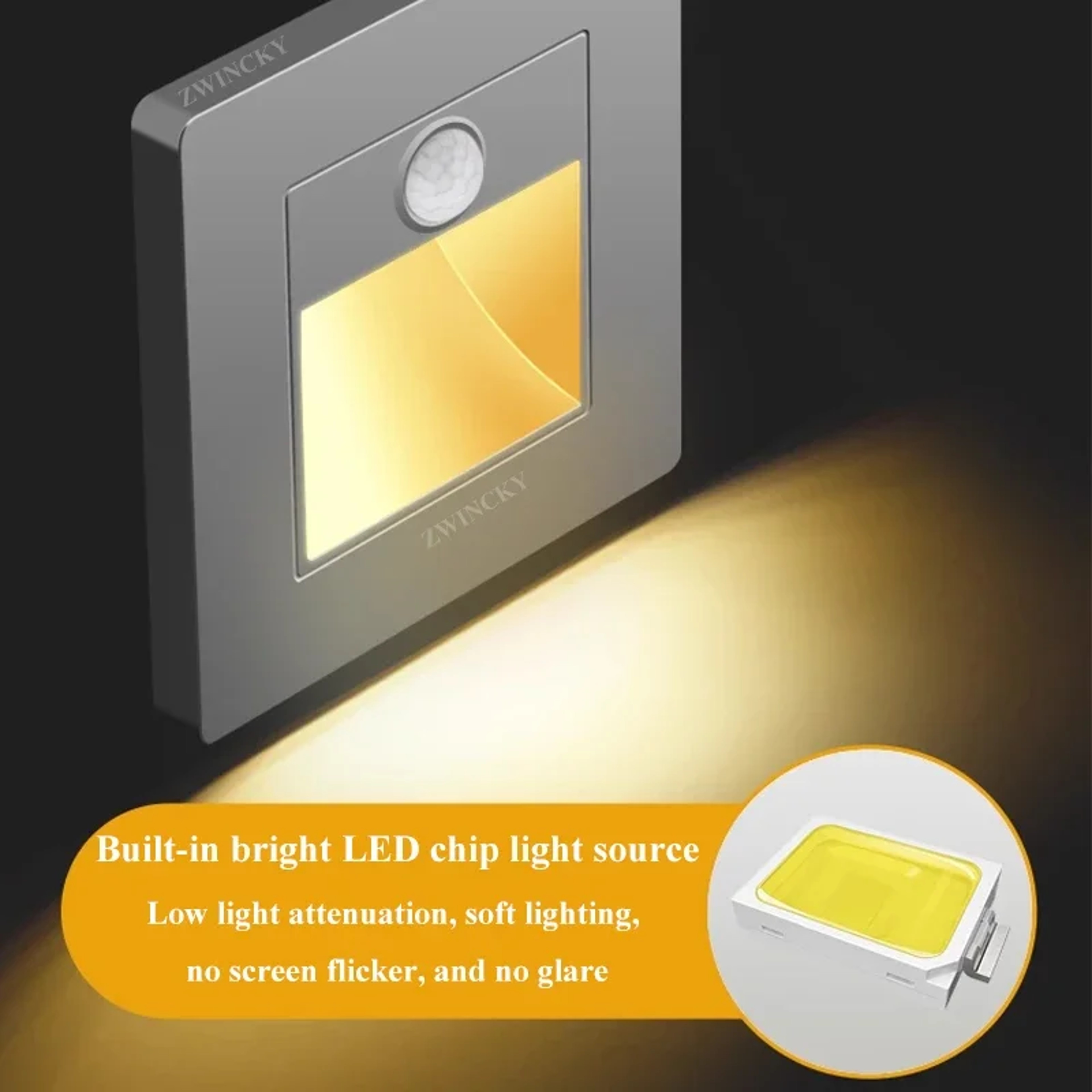 Motion Sensor Stair Light LED Step Lamp Recessed Wall Light for Smart Staircase Lighting – view 6