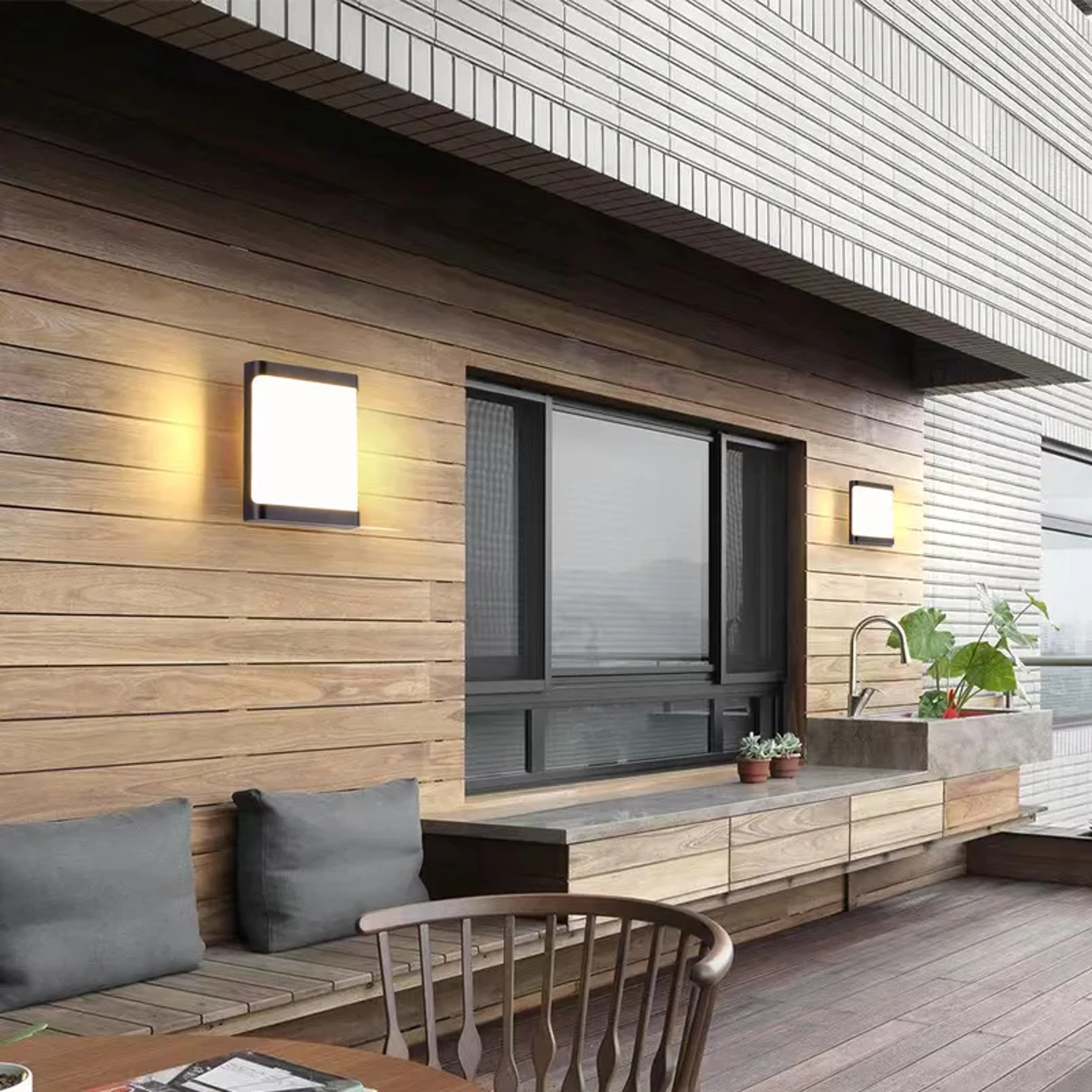 Modern Outdoor LED Wall Lamp Waterproof Garden Wall Light for Balcony Entryway – view 5