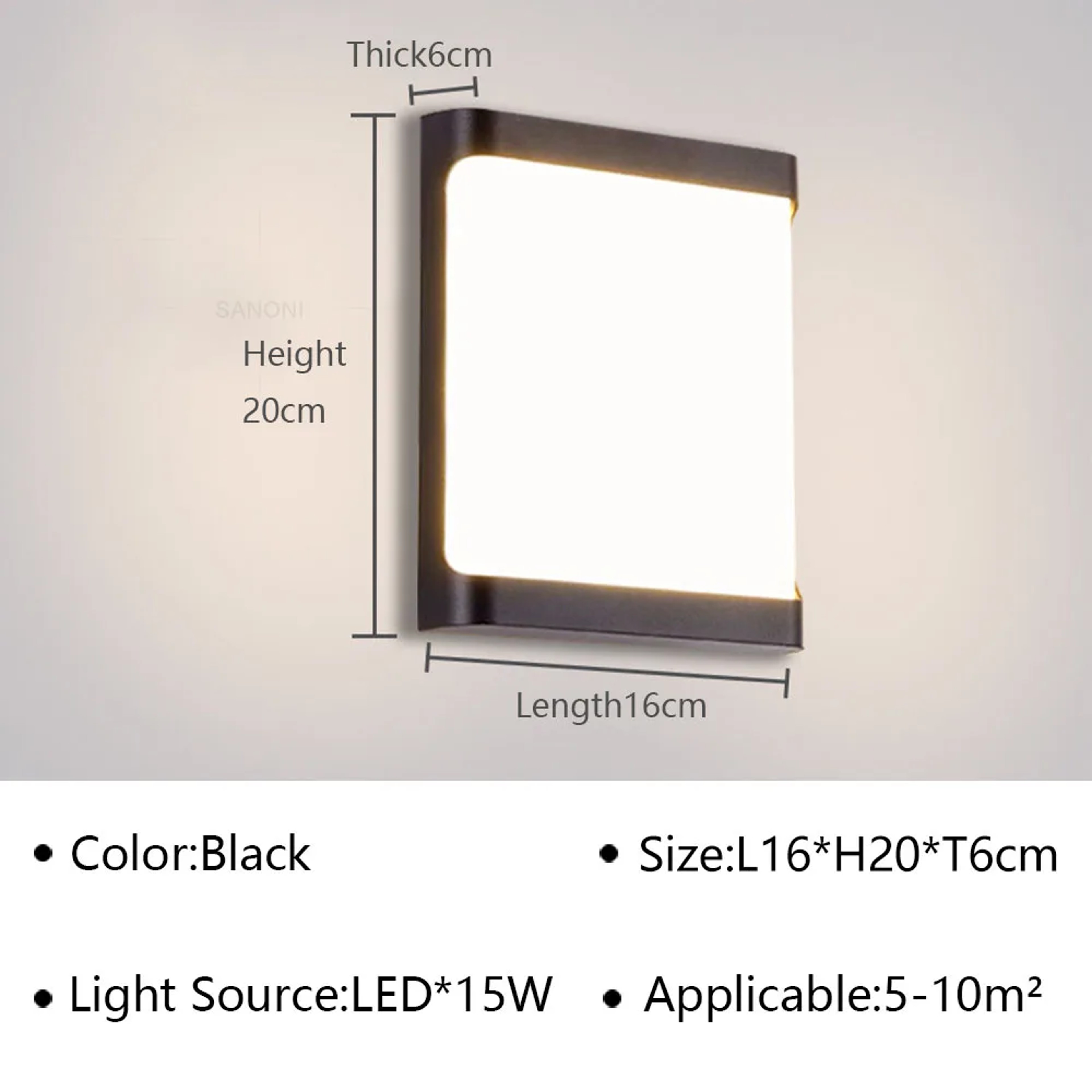Modern Outdoor LED Wall Lamp Waterproof Garden Wall Light for Balcony Entryway – view 9