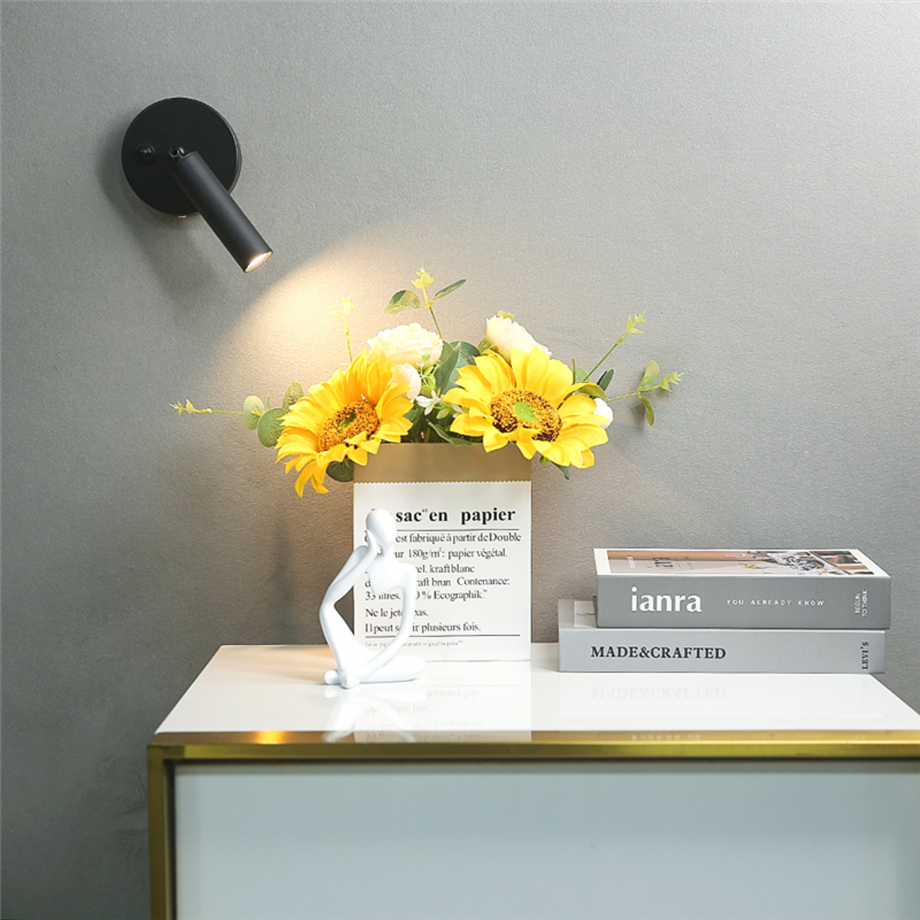 Modern LED Reading Wall Light Adjustable Folding Bedside Wall Lamp with Switch – view 5
