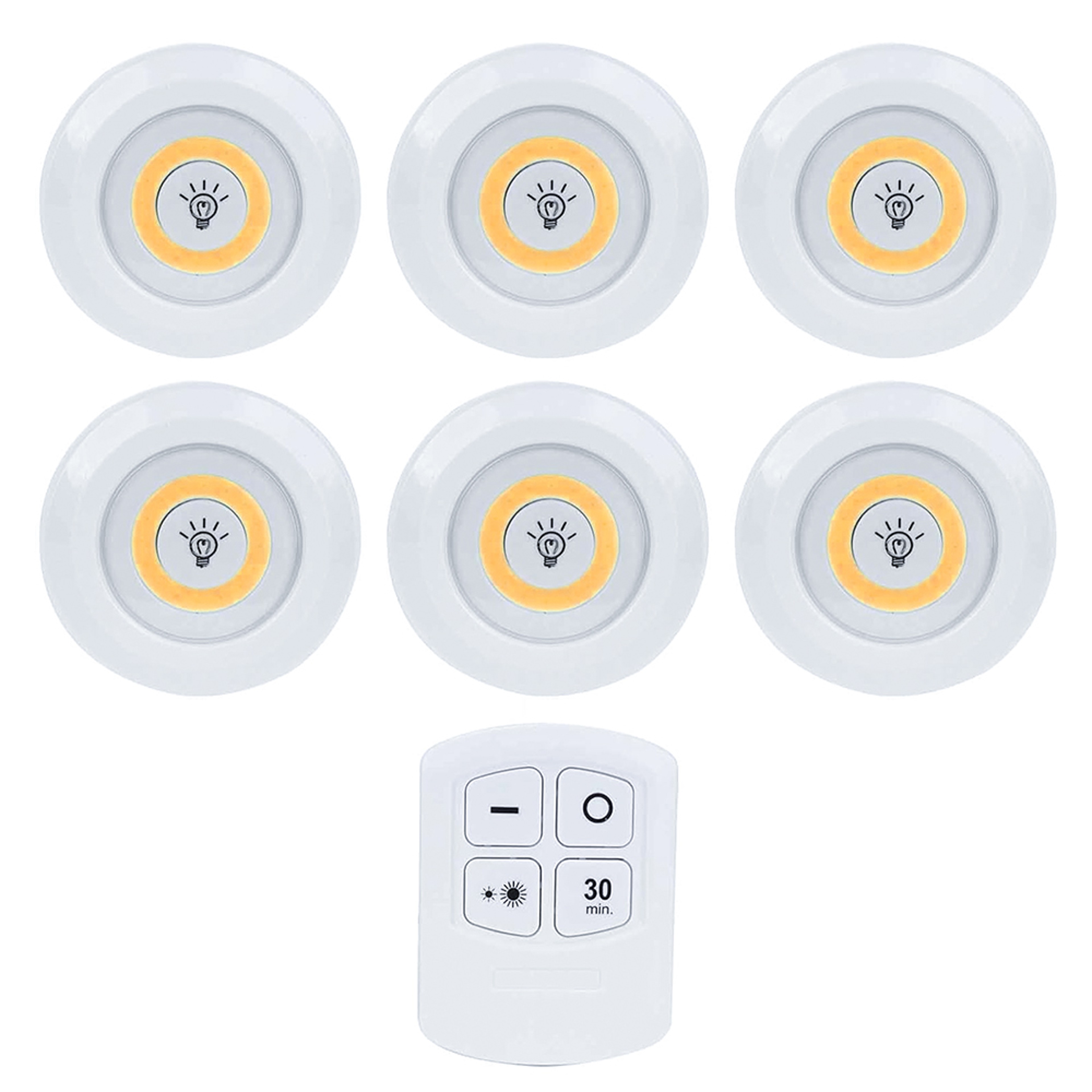 Wireless LED Tap Light with Remote Control, Dimmable Battery Operated Closet & Under Cabinet Light – view 9
