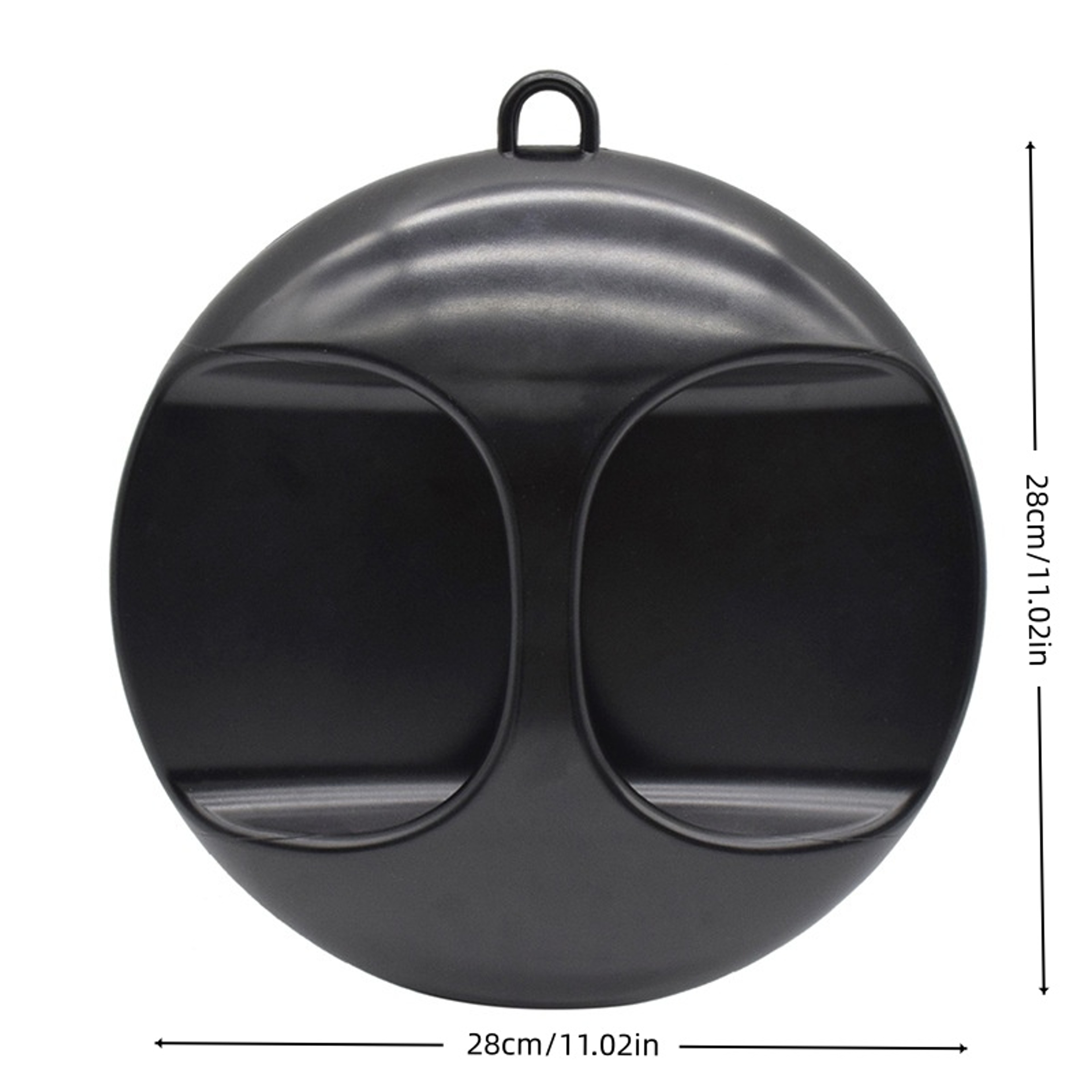 Round HD Wall Hanging Makeup Mirror for Hair Styling and Salon Back View – view 2