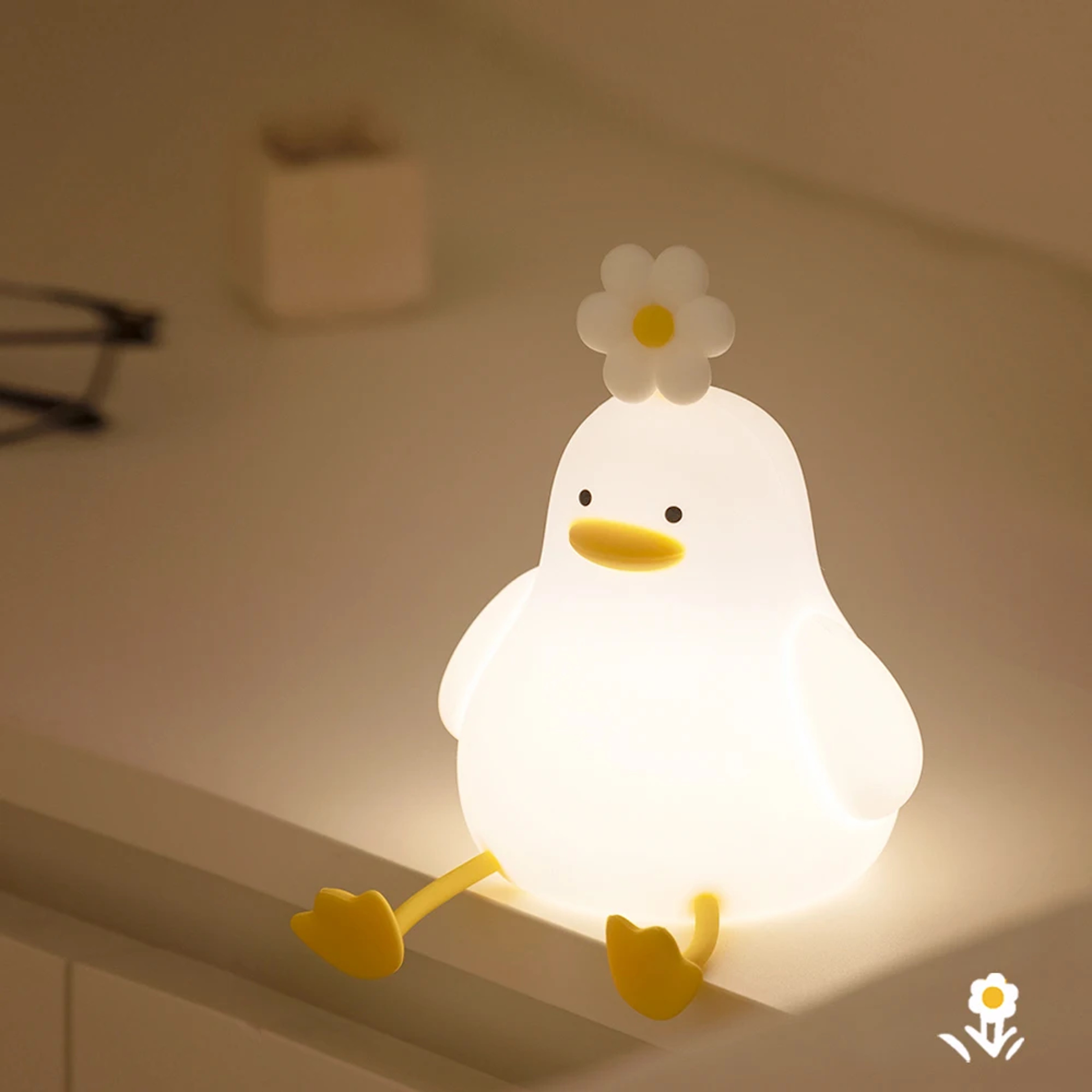 USB Rechargeable Duck Silicone Night Light for Kids with Touch Dimming Timer and Cute Sleep Lamp – view 5