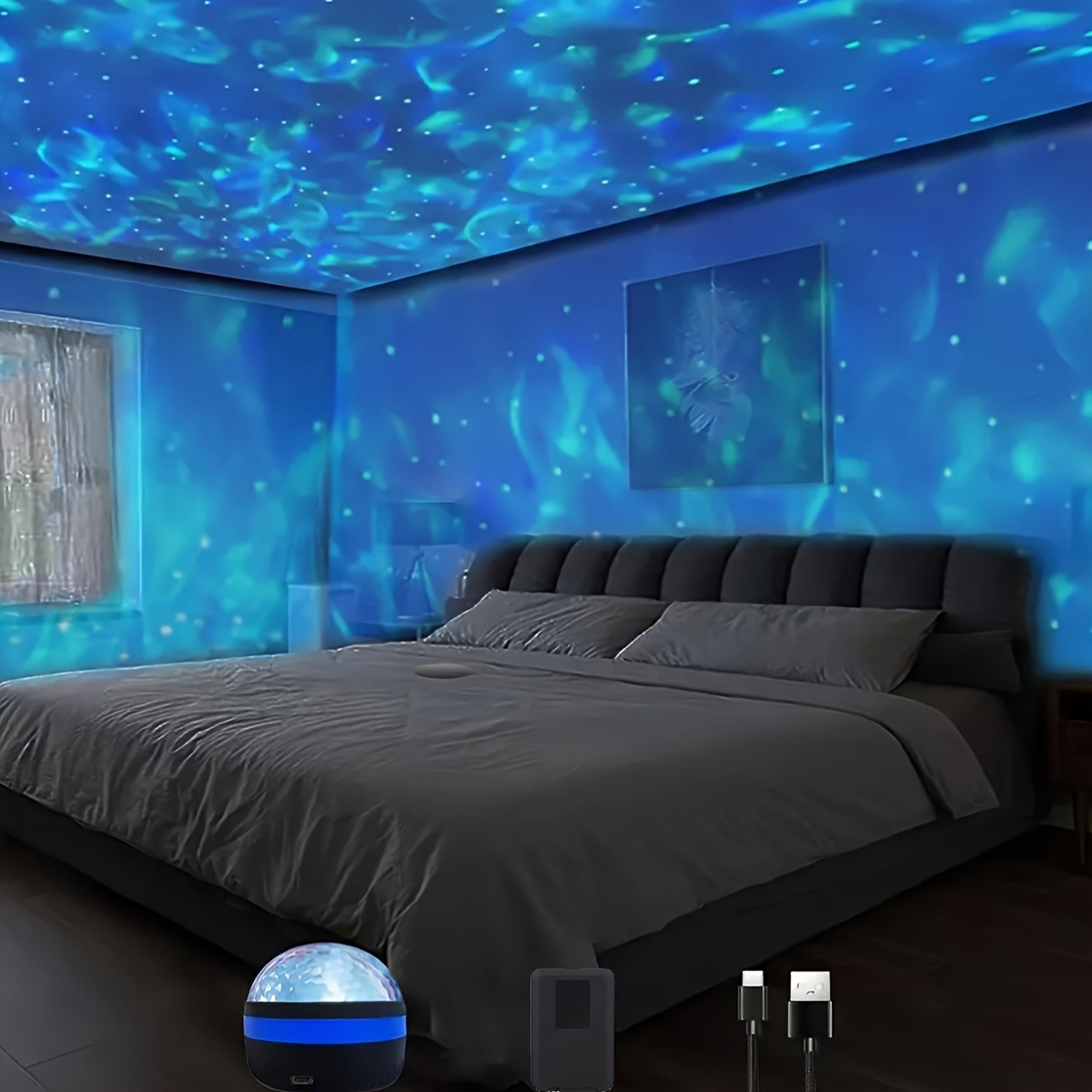 LED Galaxy Star Projector Light with Remote Control for Bedroom Ambience and Home Theater – view 2