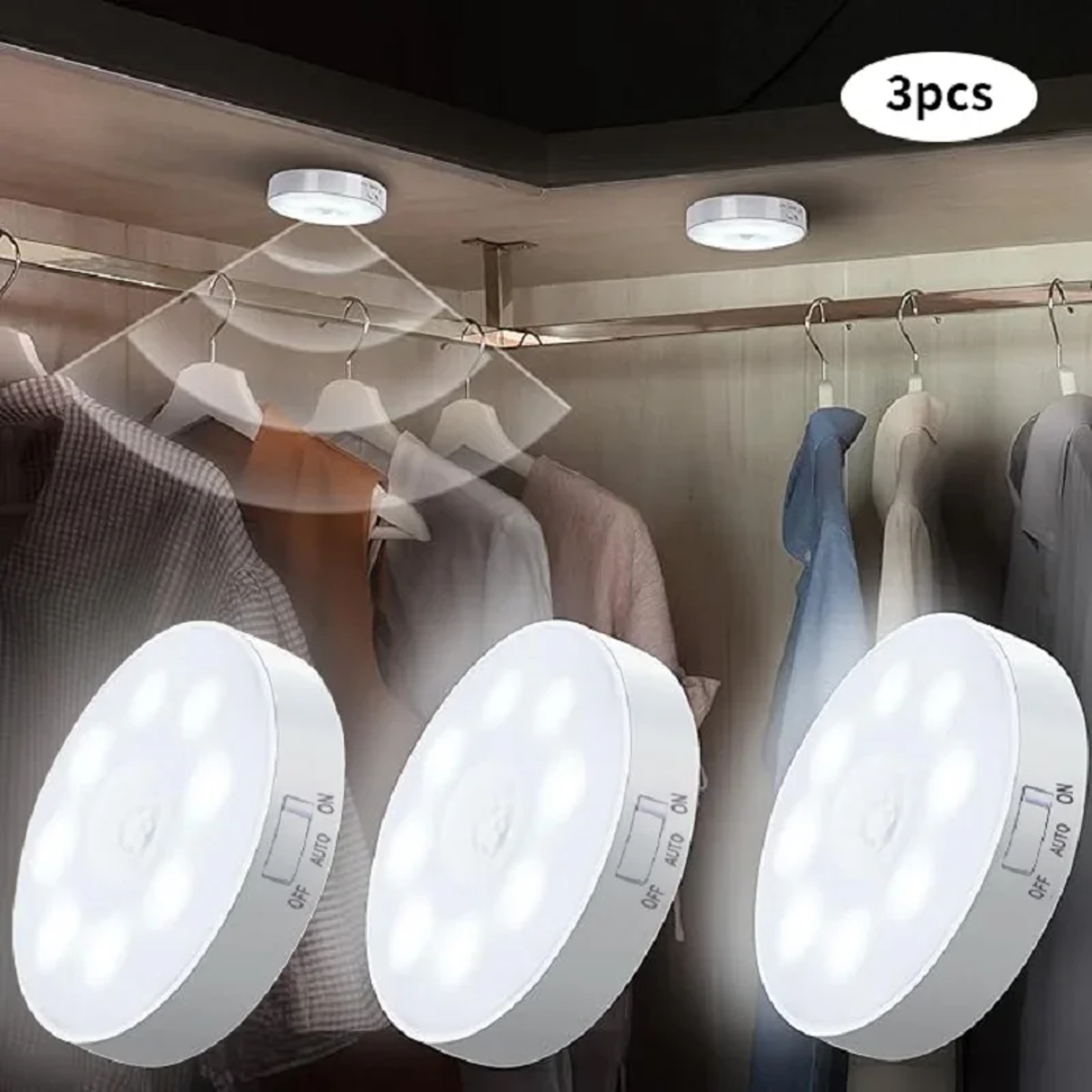 LED Motion Sensor Night Light Rechargeable Cabinet Lamp for Closet and Stairway – view 1