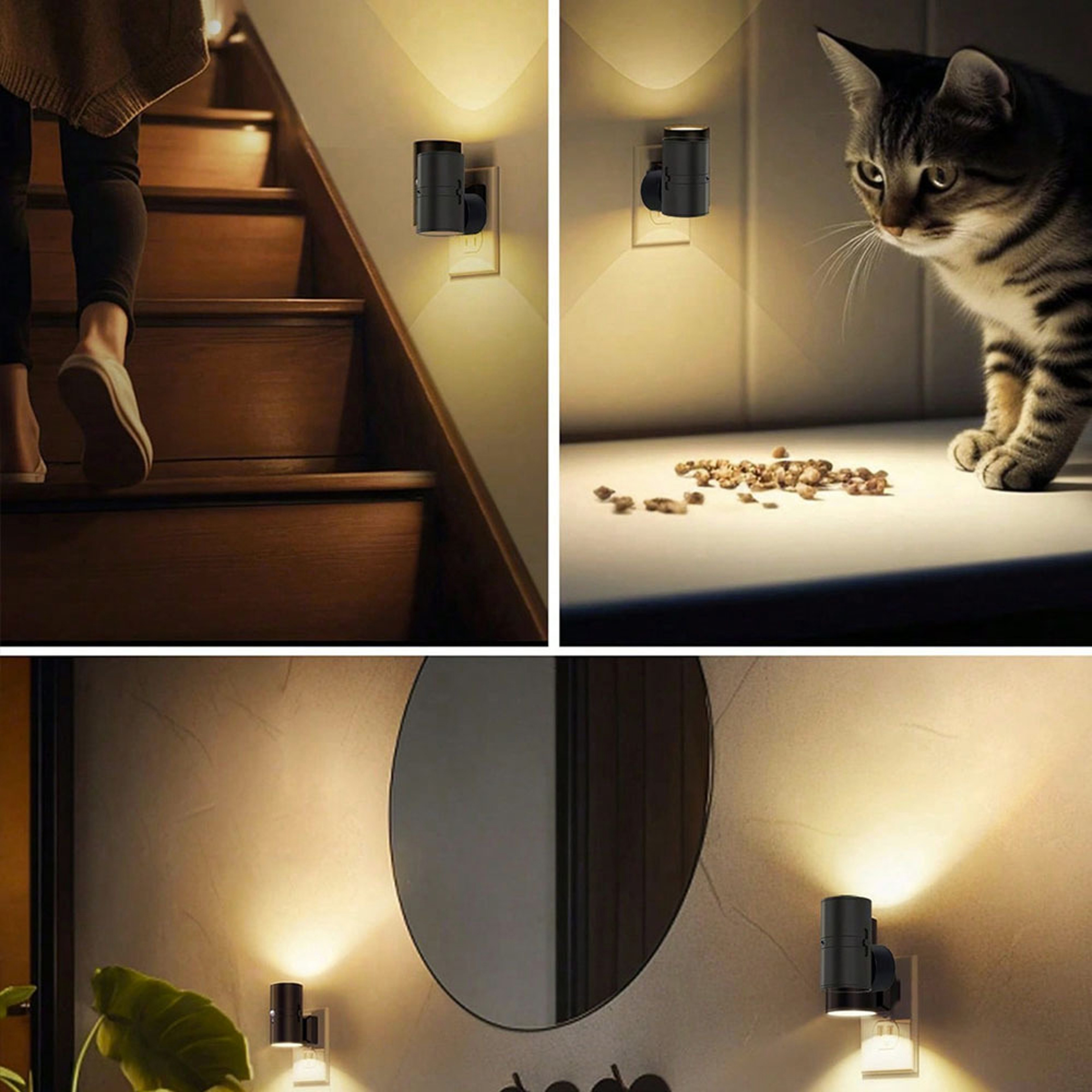 Dimmable LED Night Light With Auto Sensor For Hallway Bedroom Comfort 4