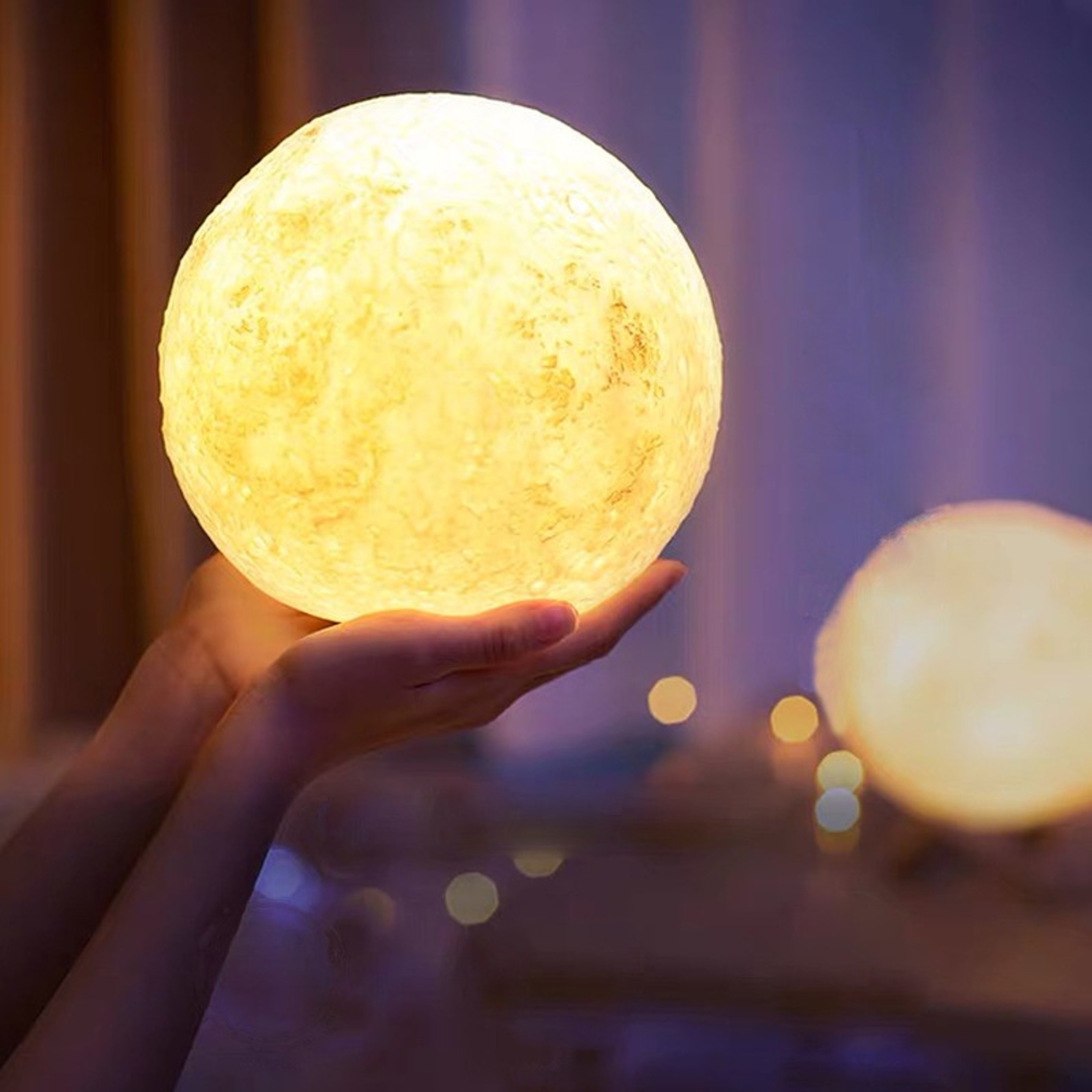 Moon Lamp LED Night Light Battery Powered Bedroom Decorative Lamp – view 5