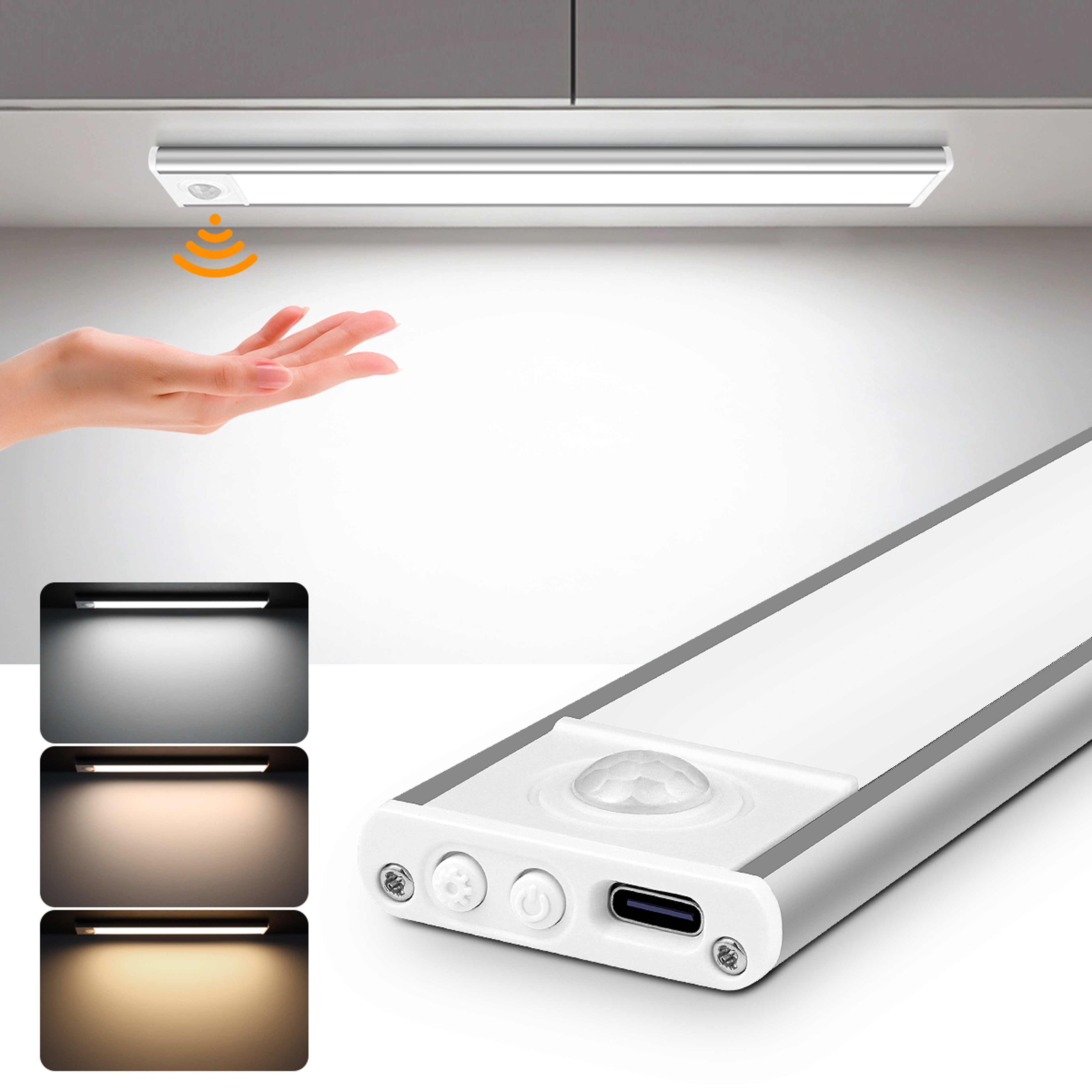 Rechargeable Motion Sensor LED Light Bar For Closet Cabinet And Stairs 0
