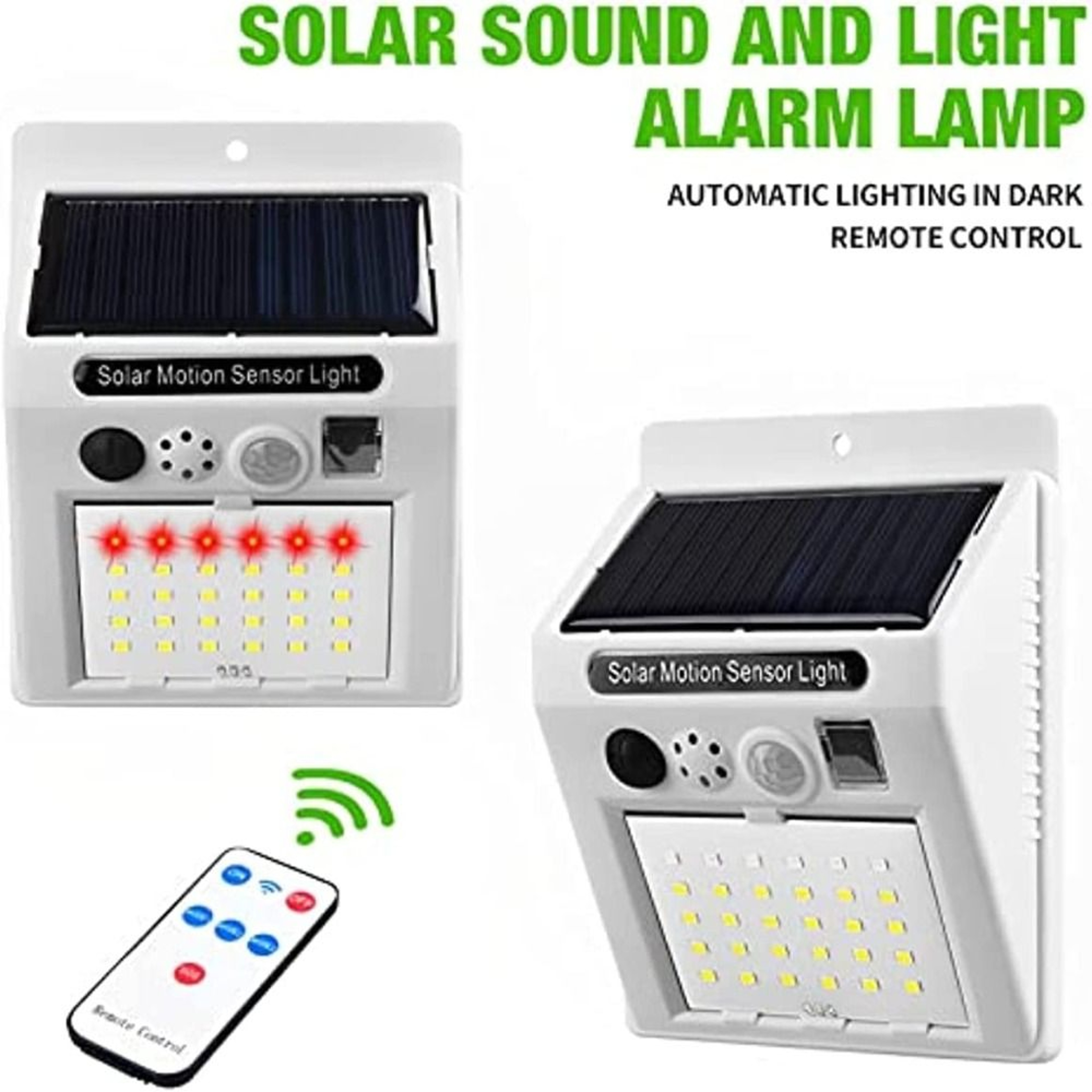Solar Motion Sensor Outdoor Security Light With Remote Control For Farm Yard And Home 3