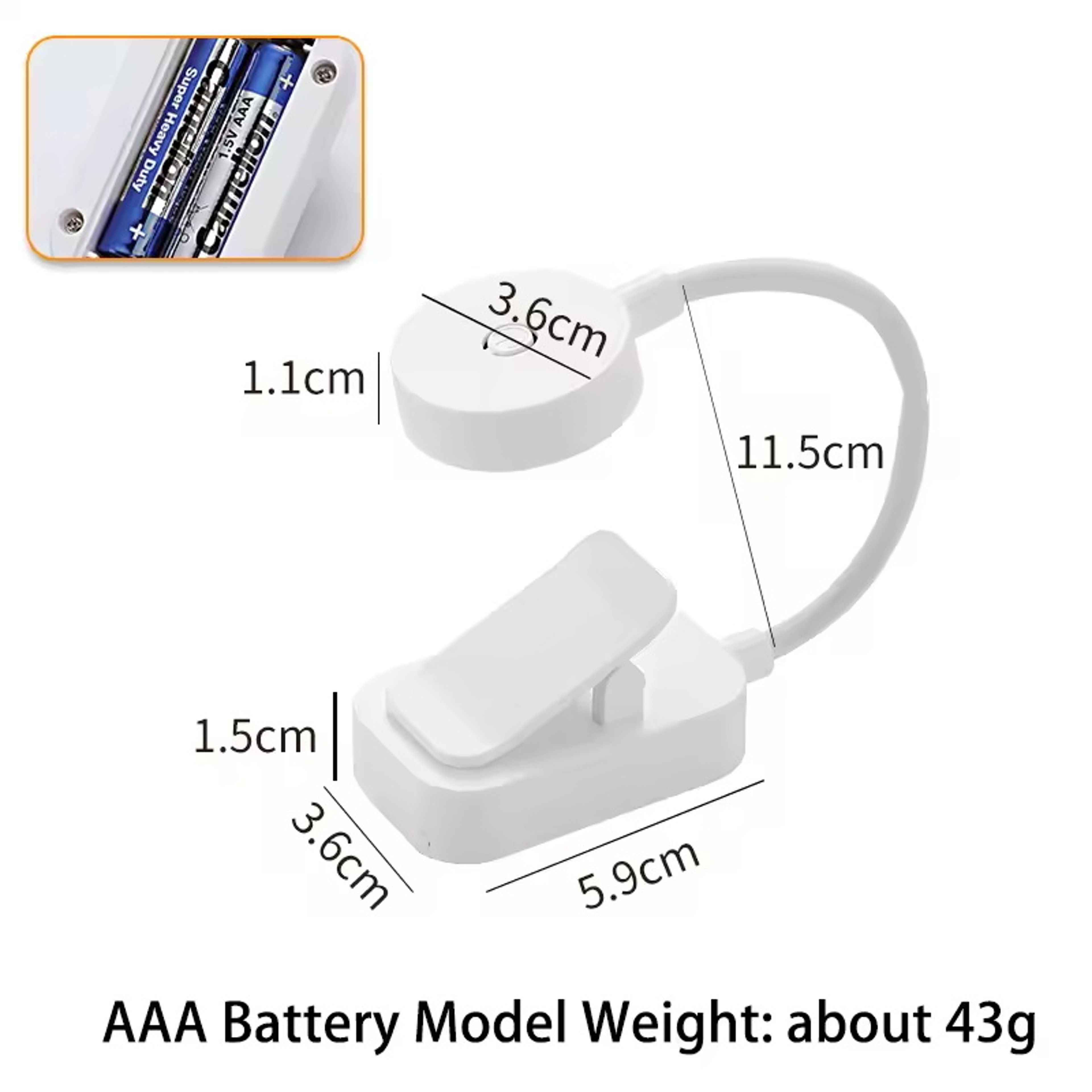 Mini LED Reading Book Light with Eye Protection Clip On Lamp for Study Travel and Bedroom – view 8