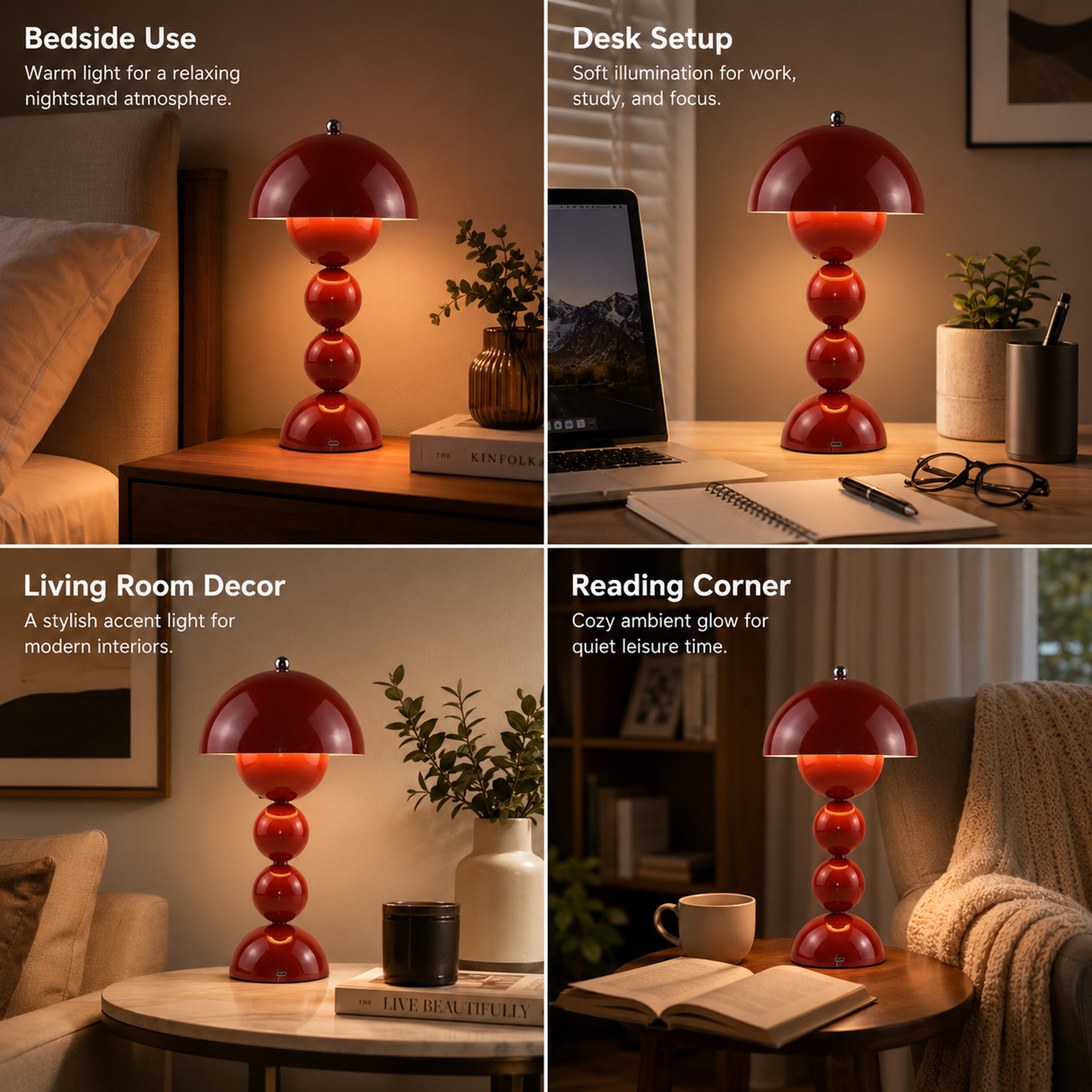 Nordic Touch Control LED Table Lamp With Color Dimming For Home Office Bedroom Decor 4