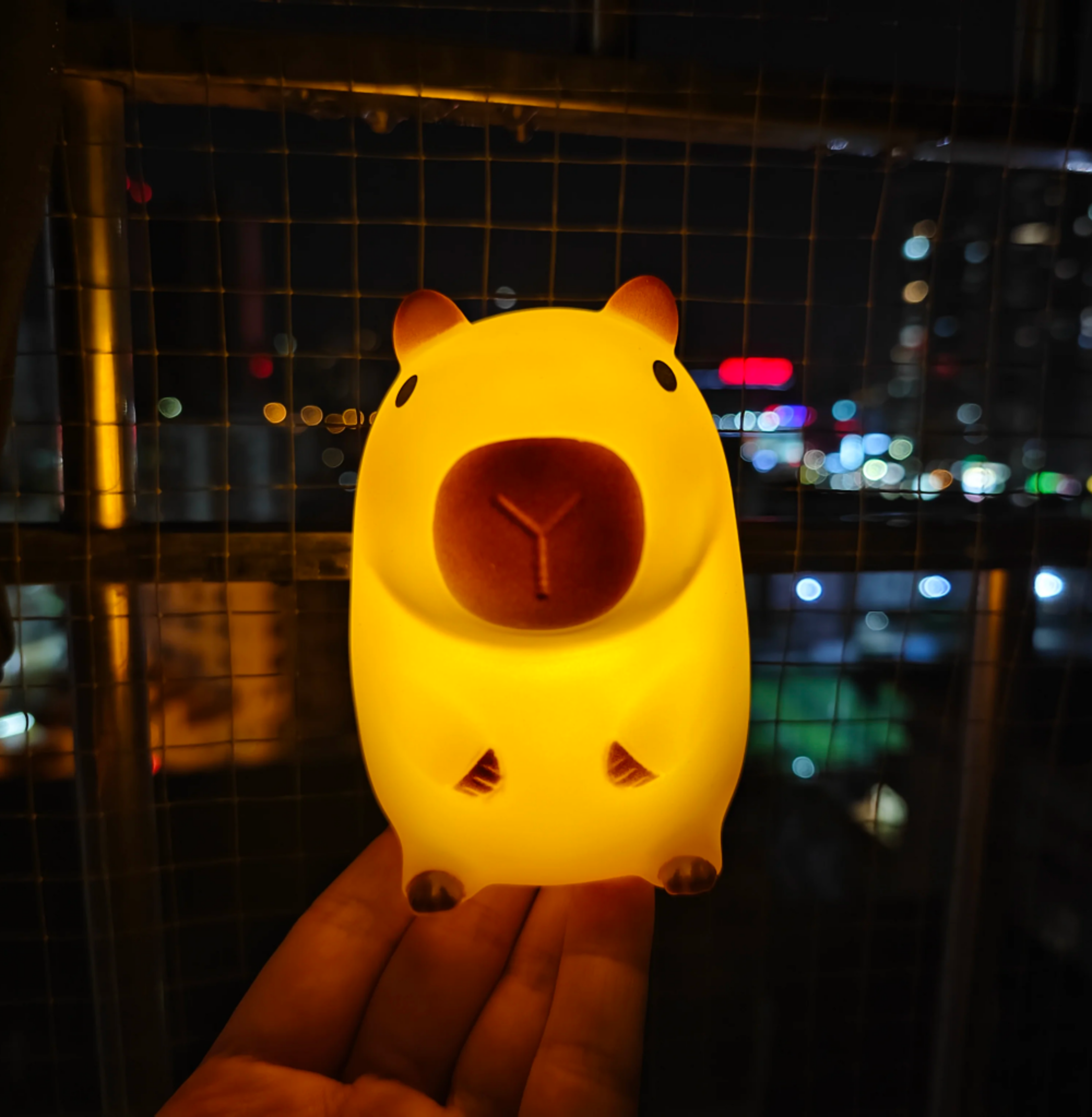 Cute Capybara Night Light Silicone Bedside Lamp for Kids Room Decor and Gift – view 4
