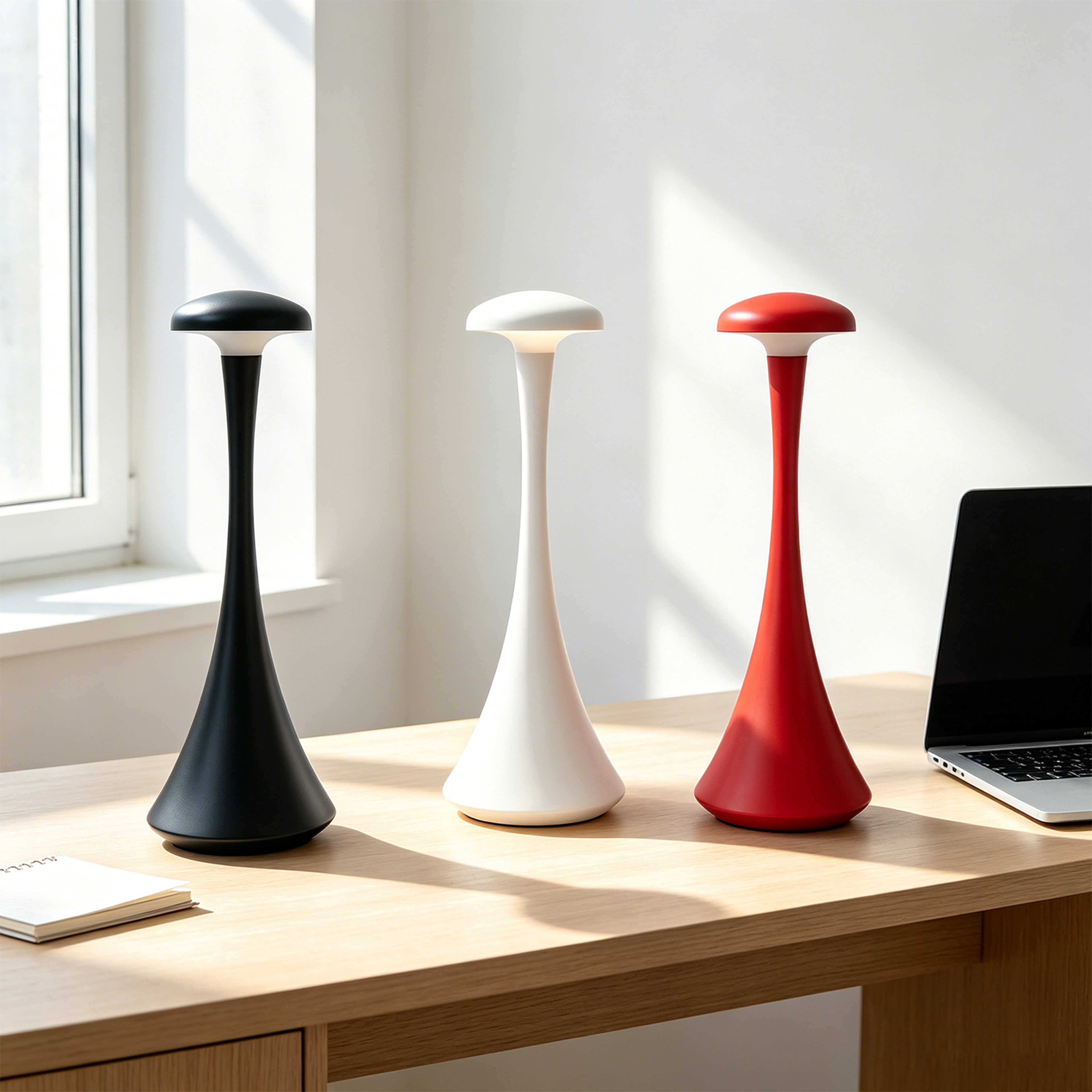 Mushroom Table Lamp Rechargeable Wireless Touch Desk Lamp for Cozy Bedroom Ambience – view 1