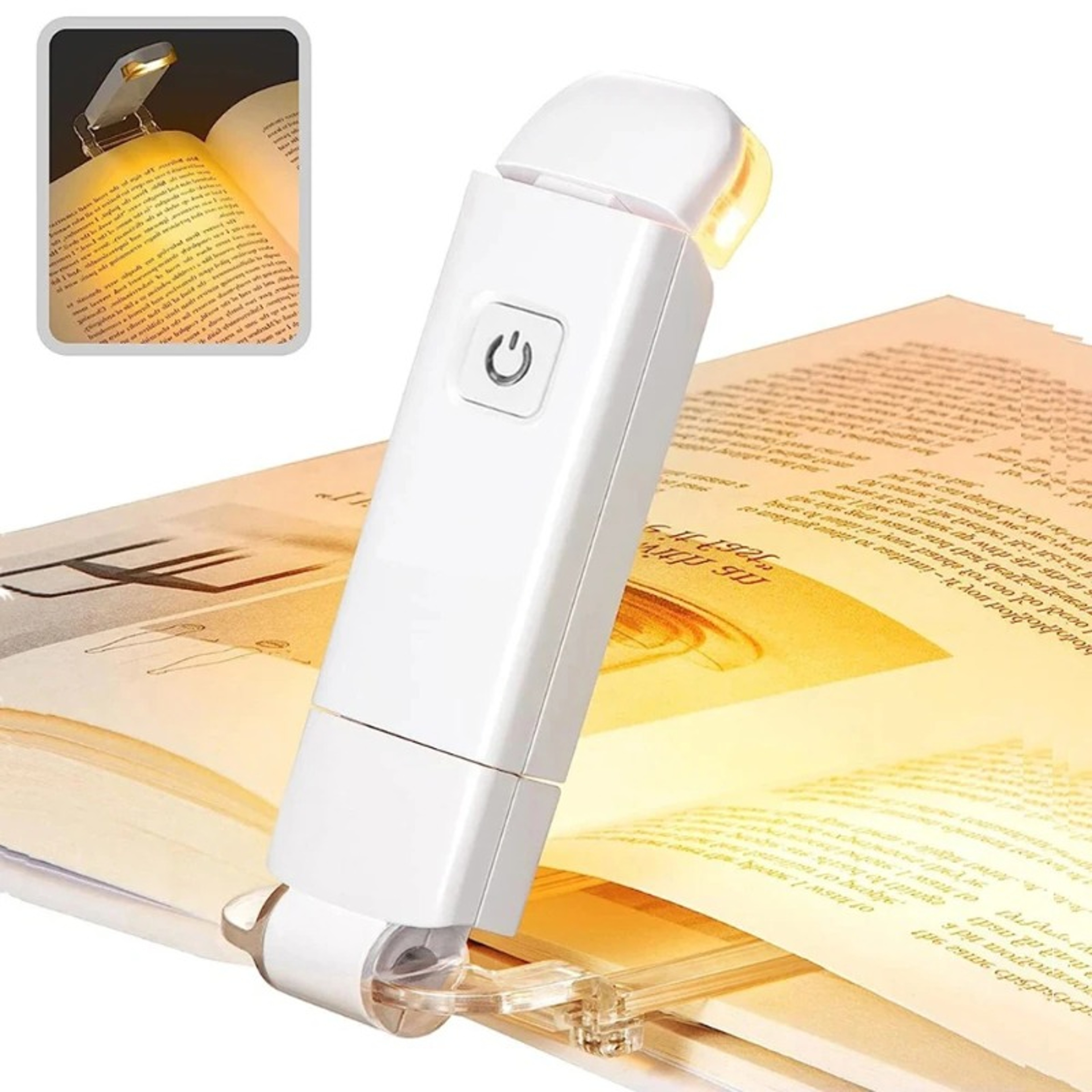 Mini LED Reading Clip Light Rechargeable Eye Care Night Lamp with Adjustable Brightness – view 2