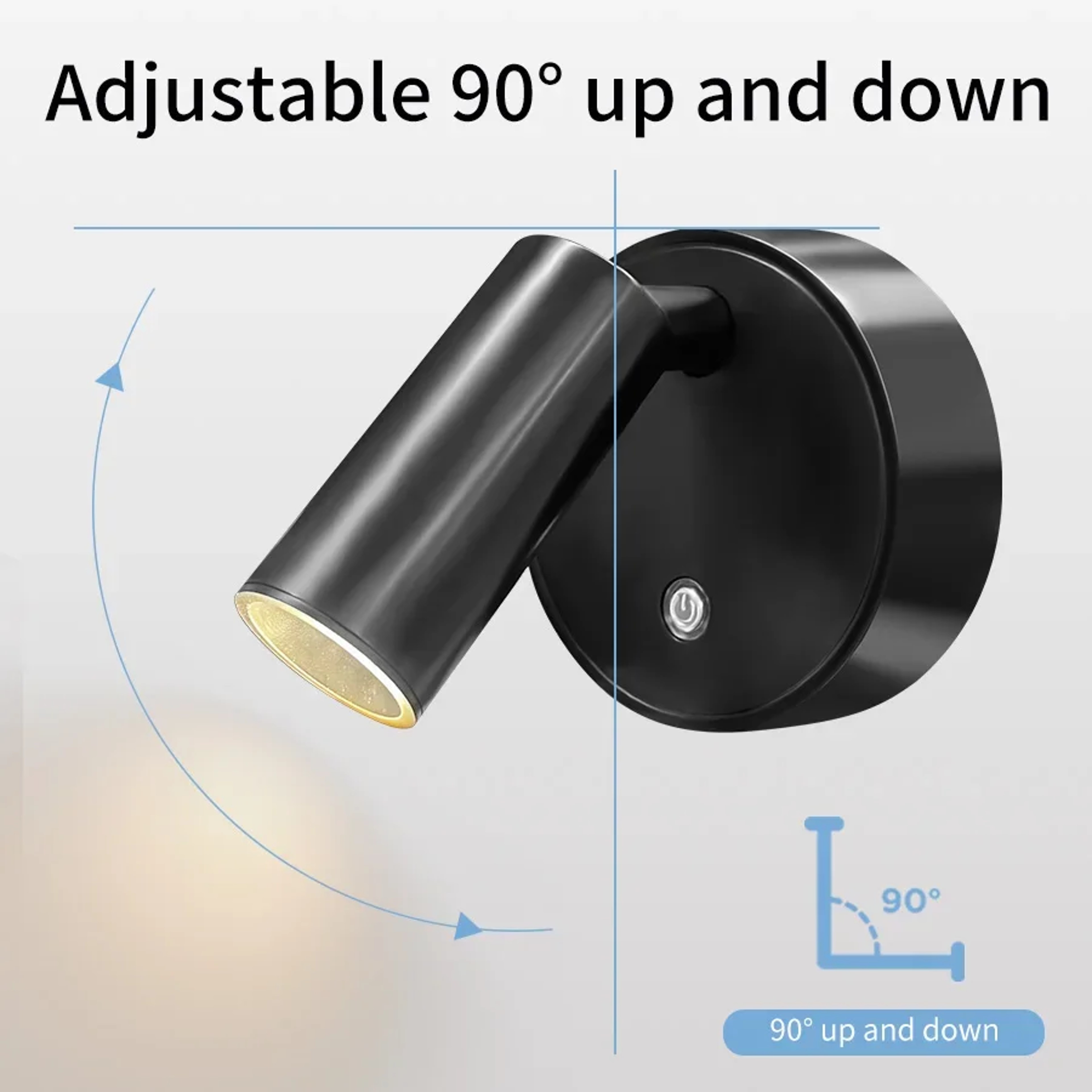 Rechargeable LED Wall Lamp Wireless Magnetic Rotating Reading Light – view 4