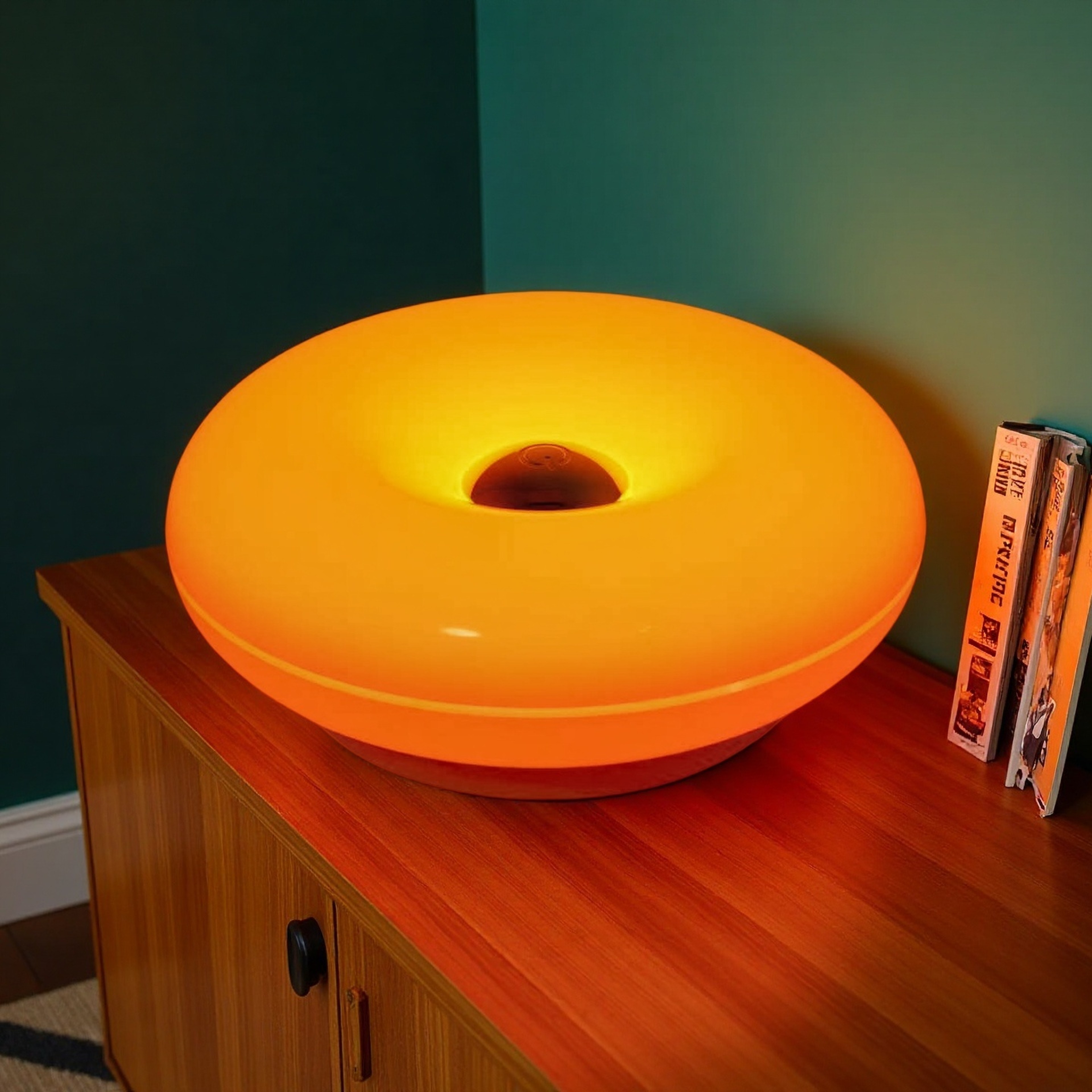 Donut LED Table Lamp Portable Rechargeable Ambient Light with Dimming and Color Modes – view 2