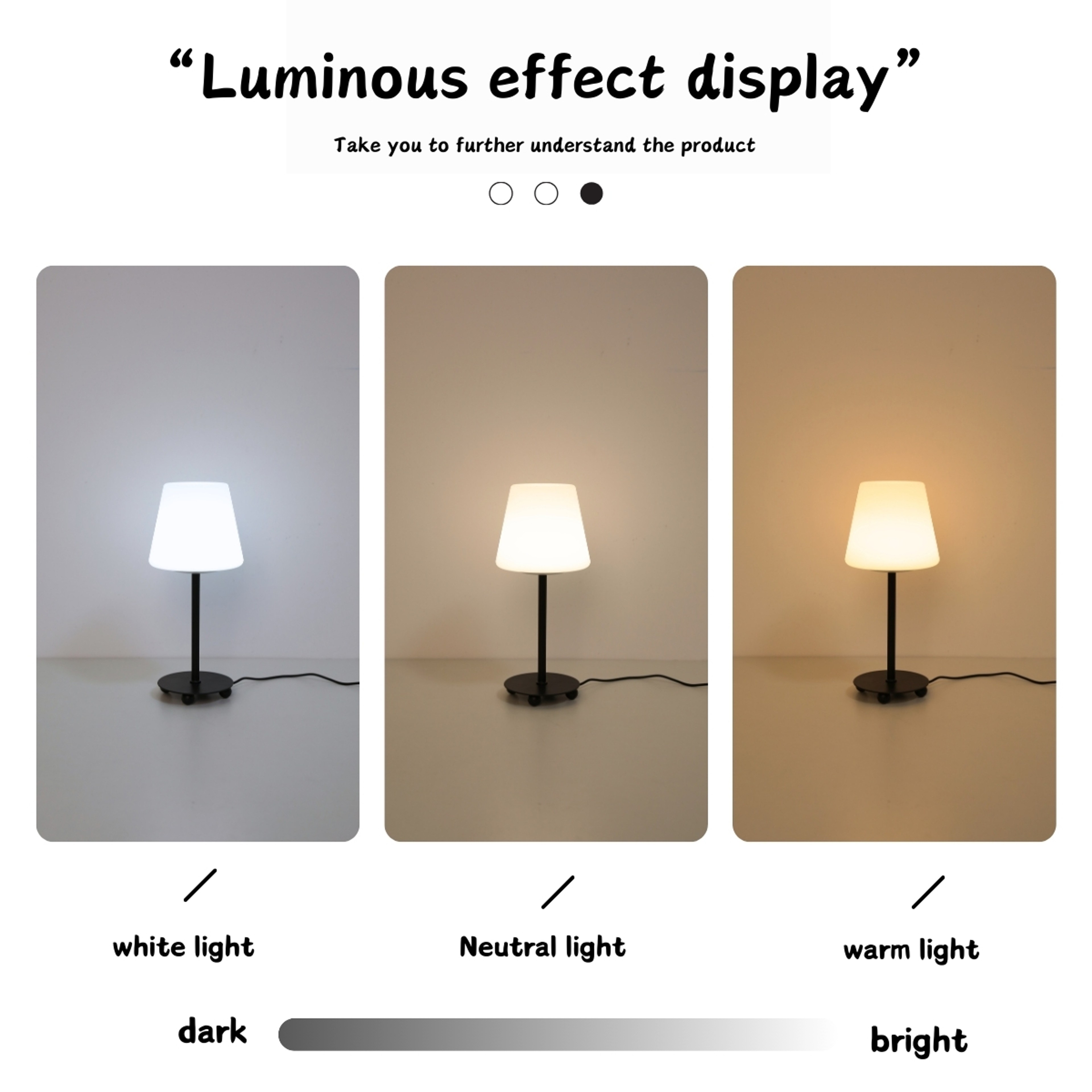 Creative Cream Style USB Desk Lamp With Tri Color Ambient Lighting – view 4