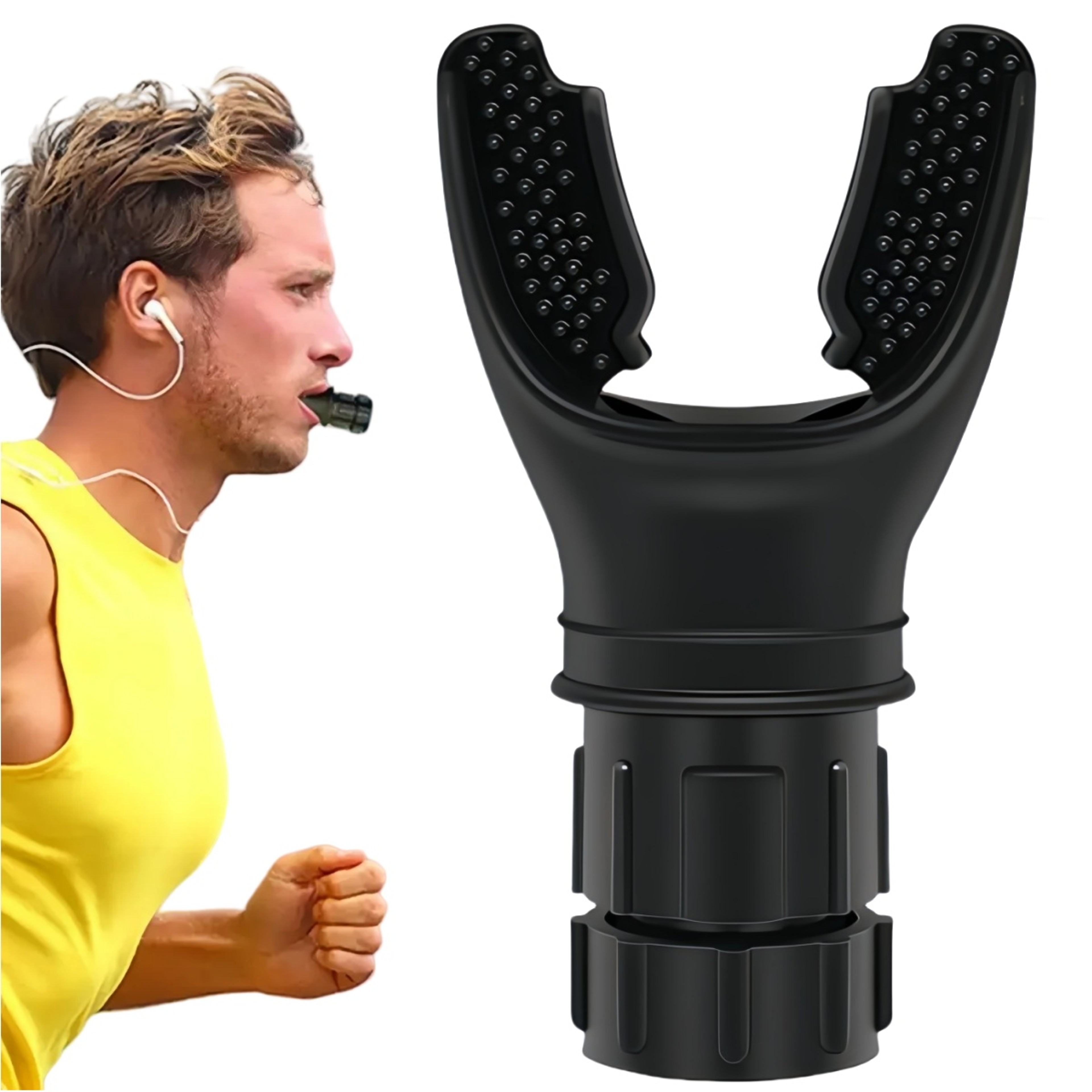 Premium Silicone Breathing Trainer Adjustable Resistance Lung Exercise Device – view 1