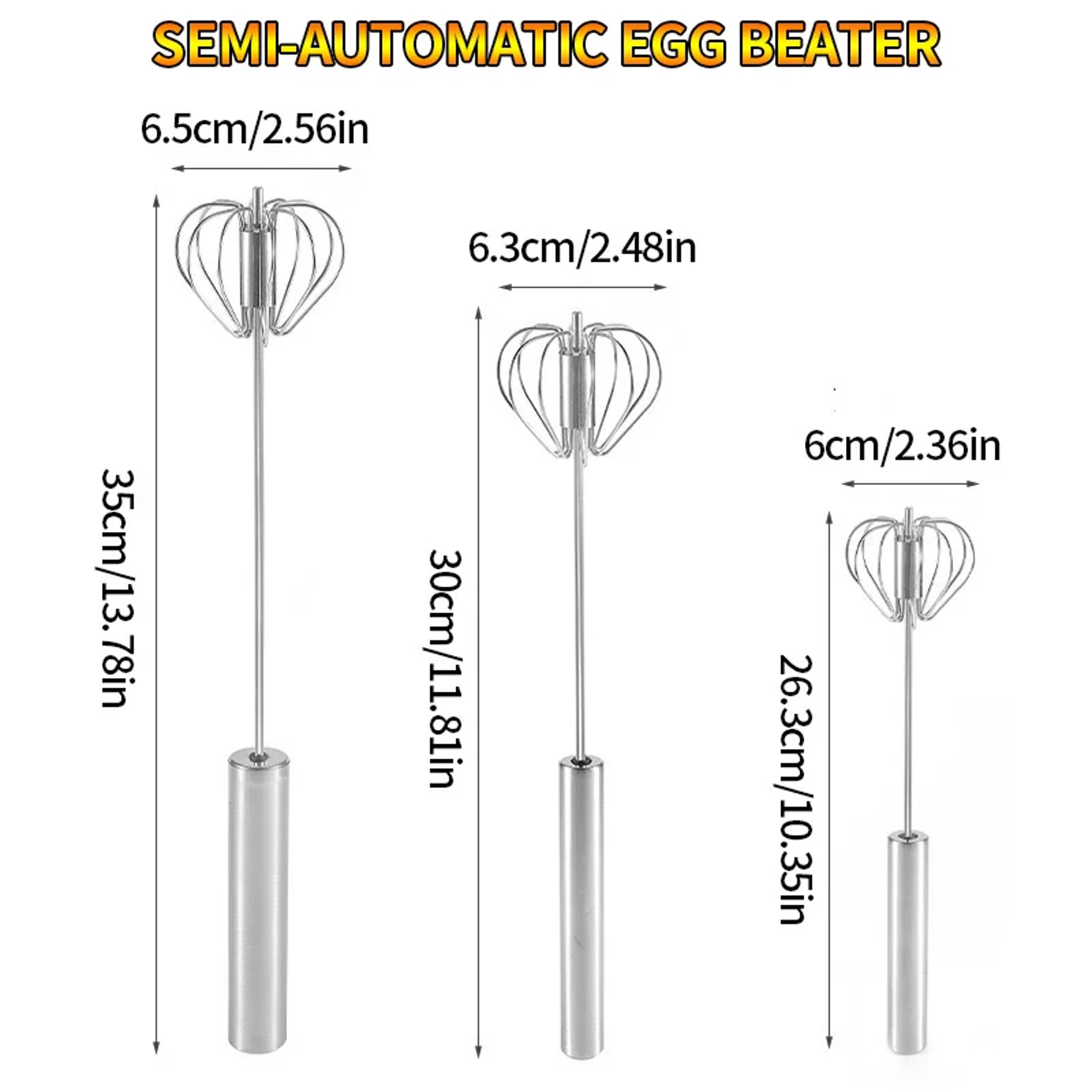 Semi Automatic Manual Egg Beater Handheld Whisk Kitchen Baking Tool For Cream And Cake Mixing 3