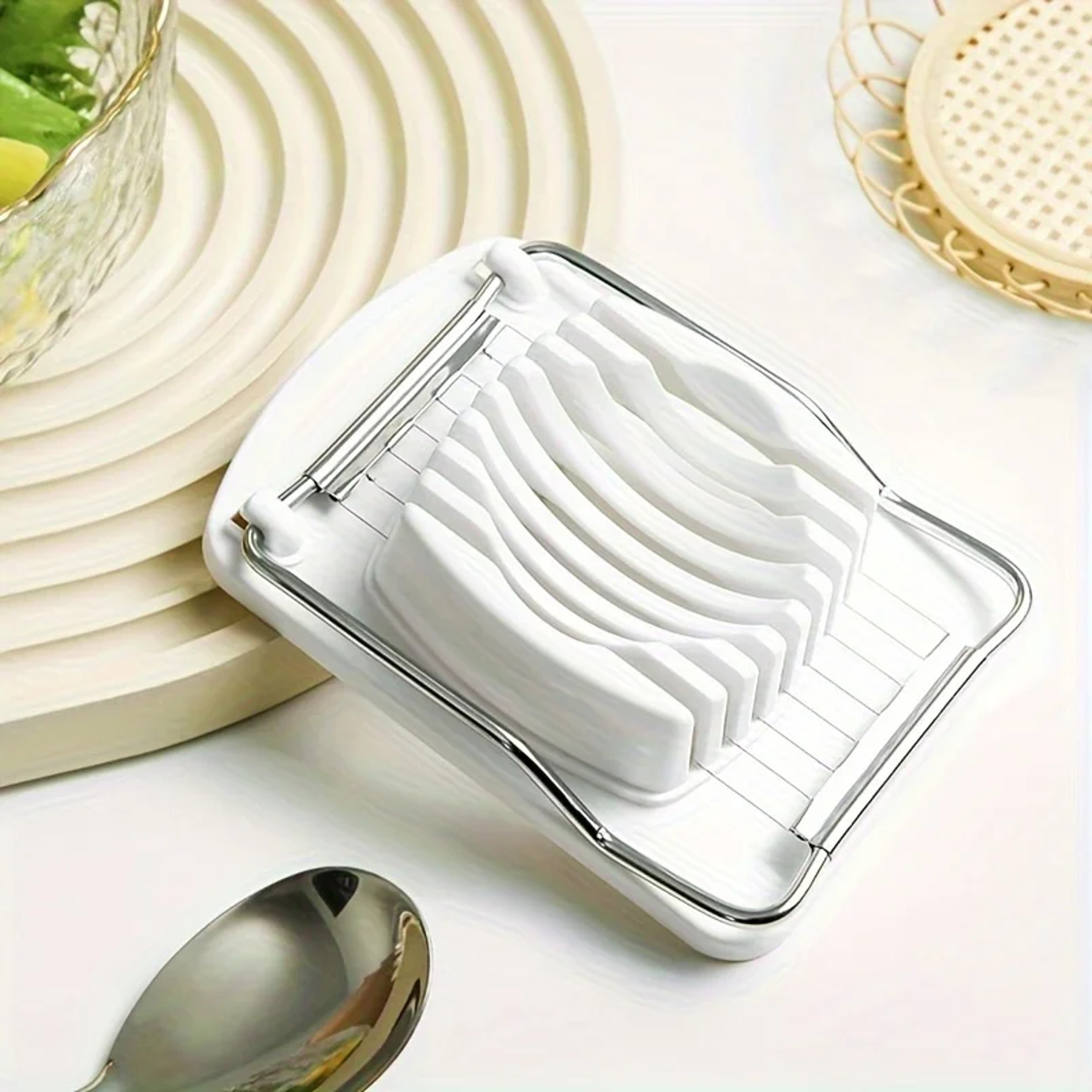 Multifunctional Stainless Steel Egg Slicer Kitchen Tool For Quick Food Prep 2