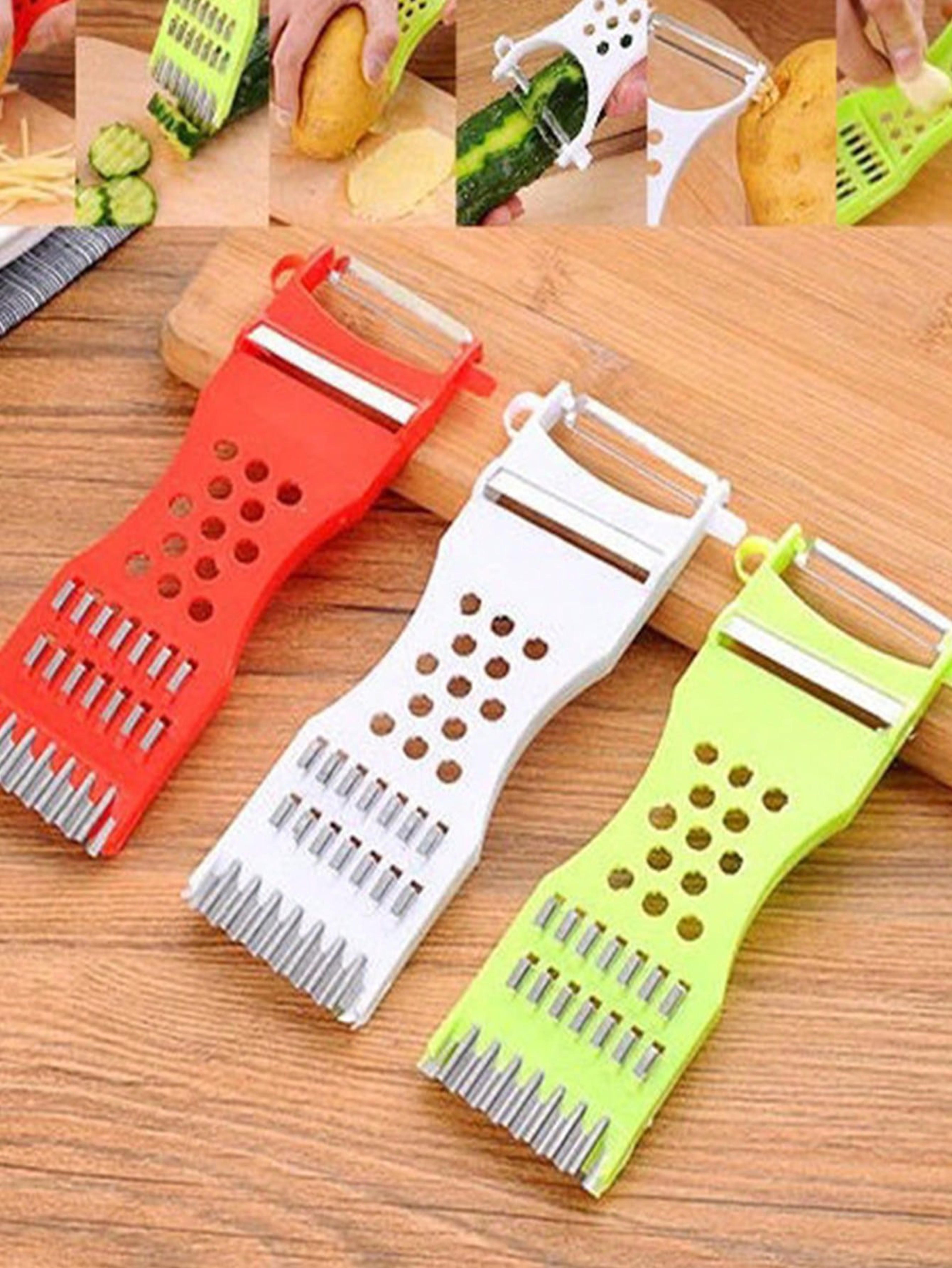 Multifunctional Vegetable Cutter Kitchen Slicer Chopper with Grater and Peeler – view 7