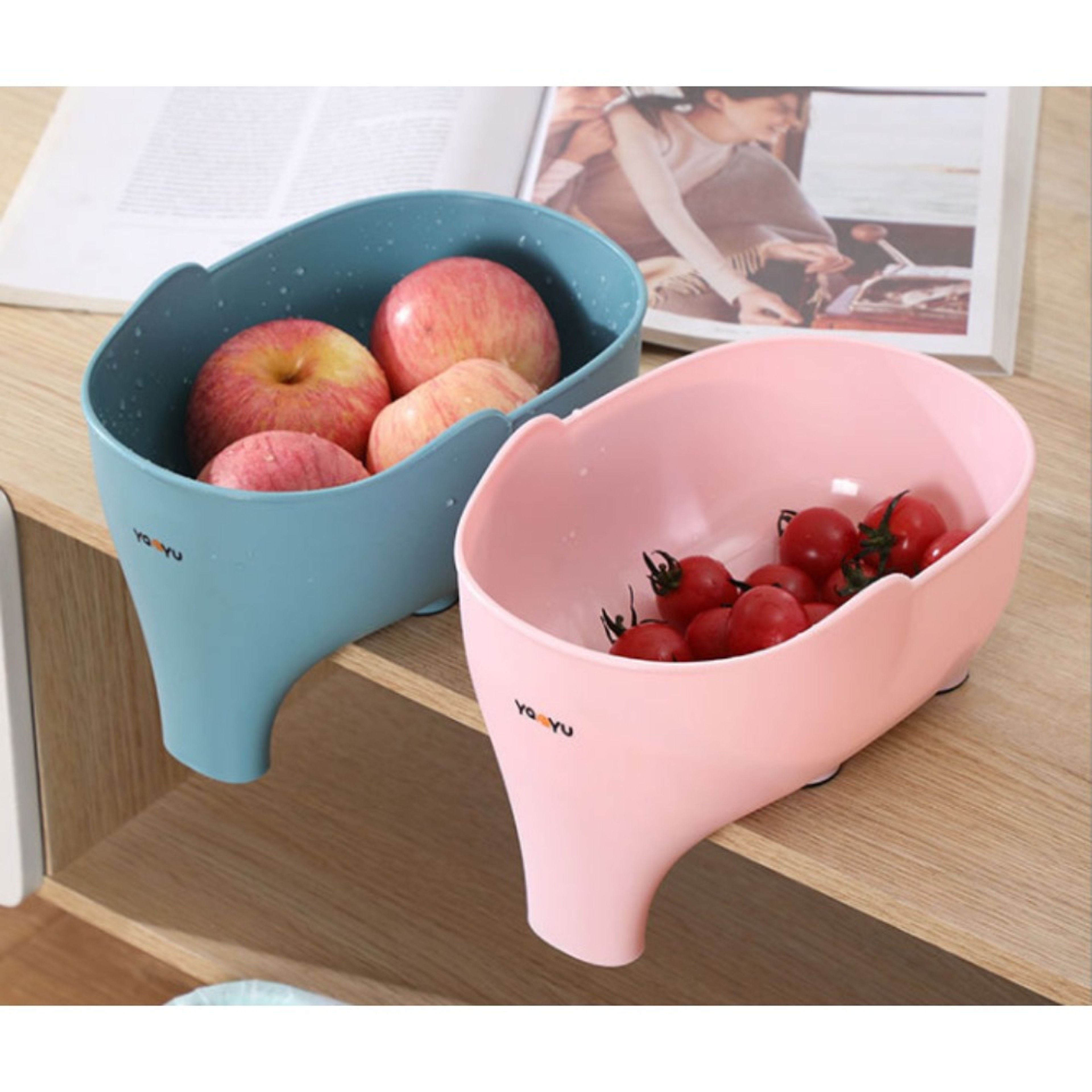 Elephant Sink Strainer Kitchen Drain Basket Vegetable Washing and Fruit Drainer – view 5