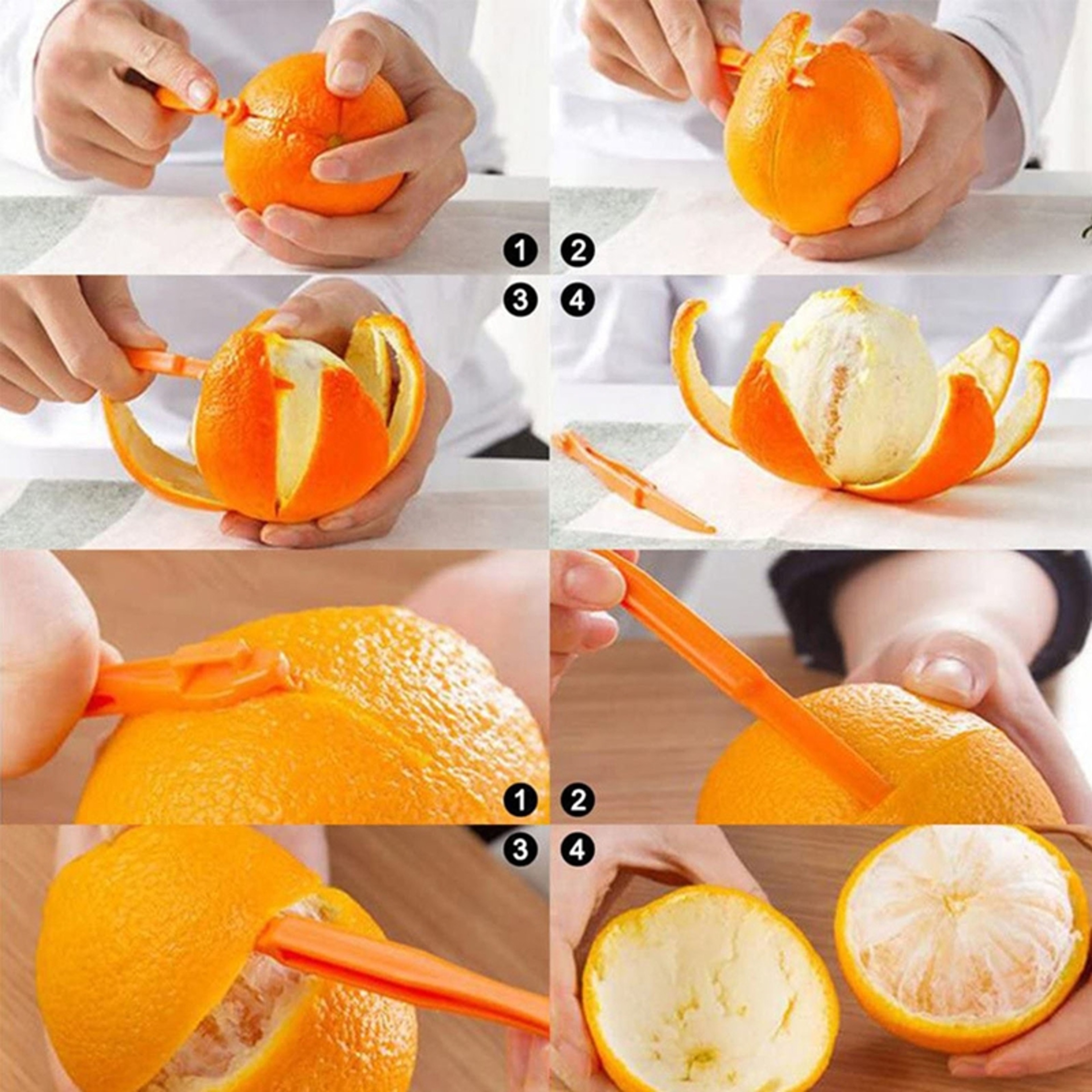 Easy Orange Peeler Tool Multifunctional Citrus Fruit Opener Kitchen Gadget – view 5