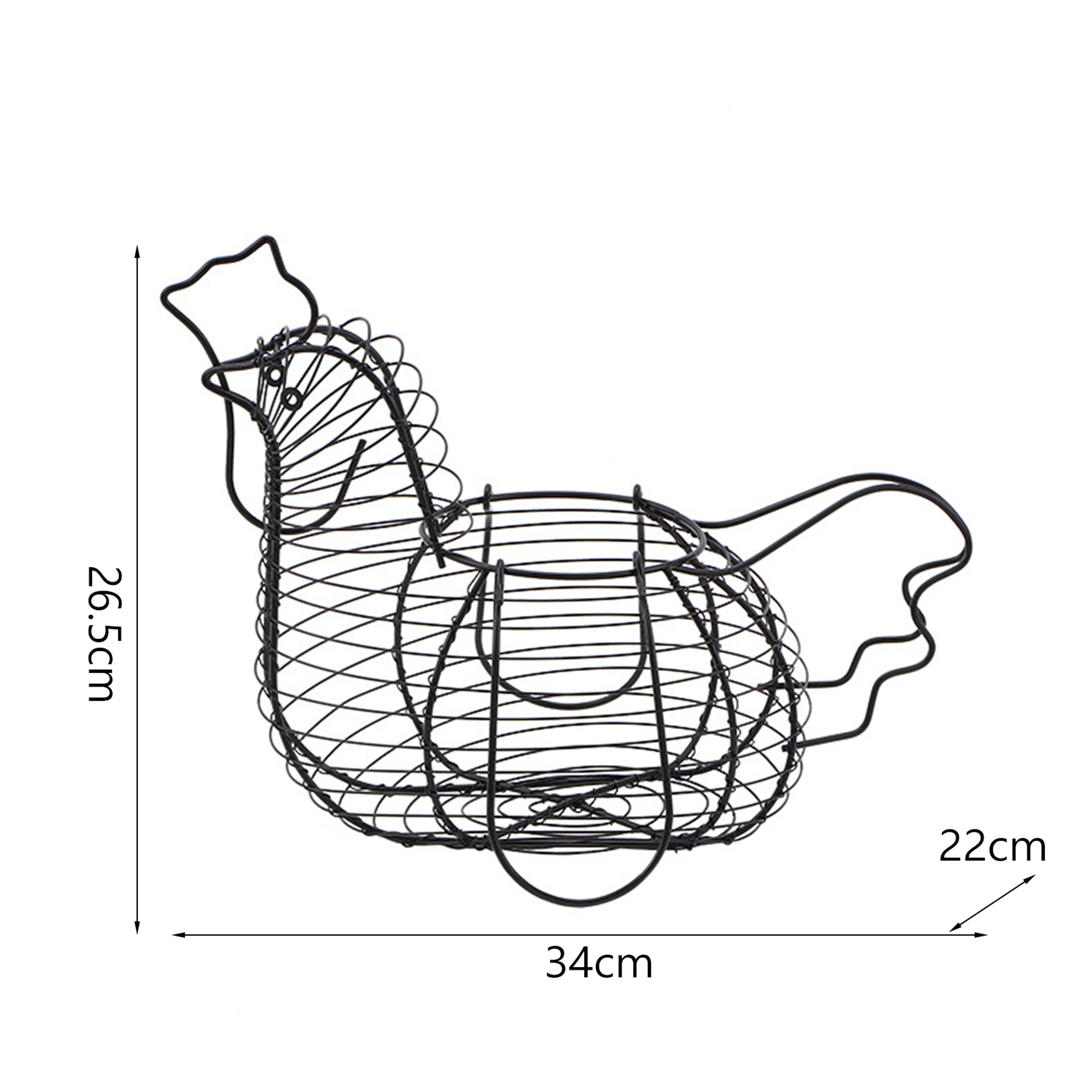 Metal Chicken Egg Basket Kitchen Storage Organizer Fruit Vegetable Countertop Holder 4