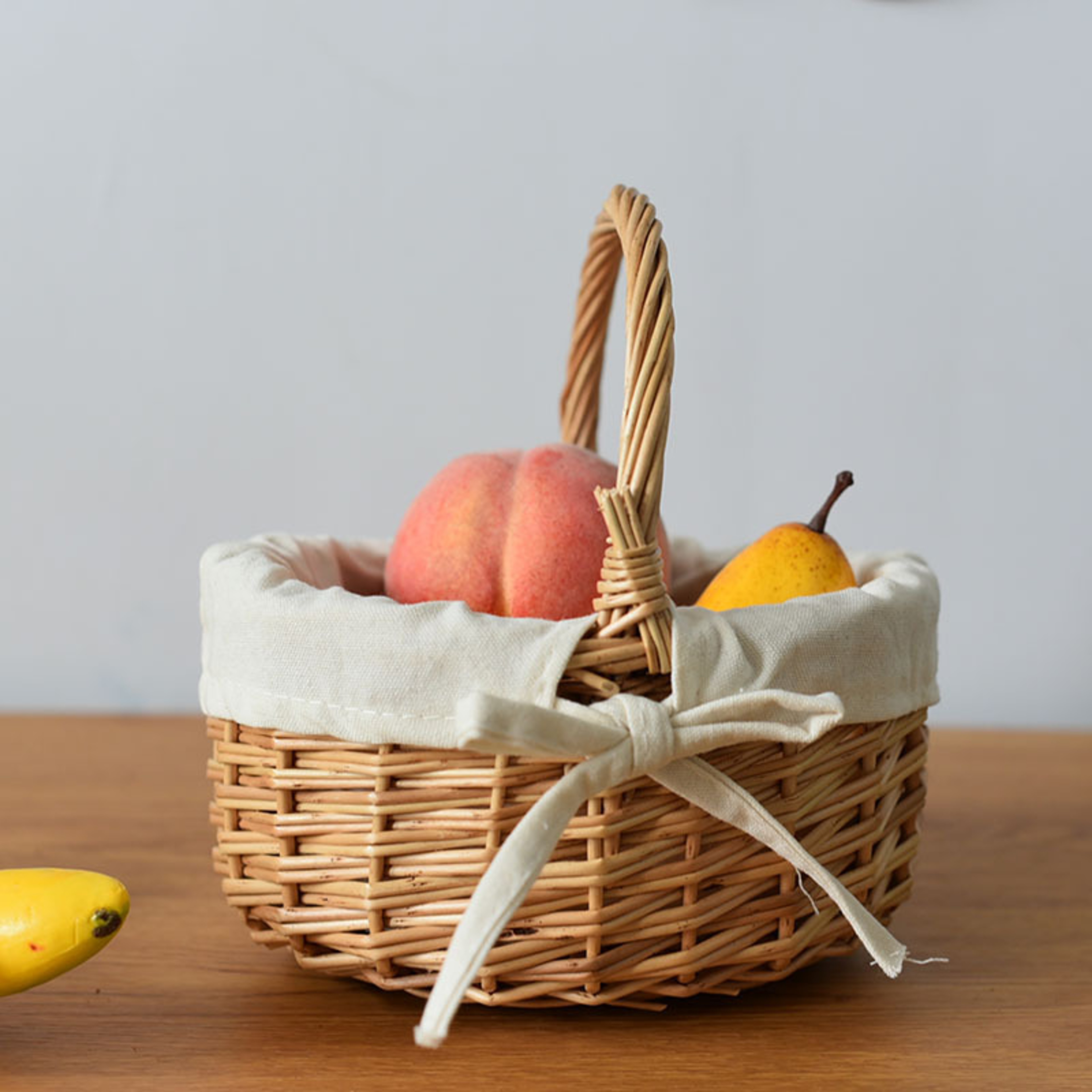 Handmade Willow Easter Basket Natural Wicker Basket With Handle For Egg Hunt And Spring Decor 0