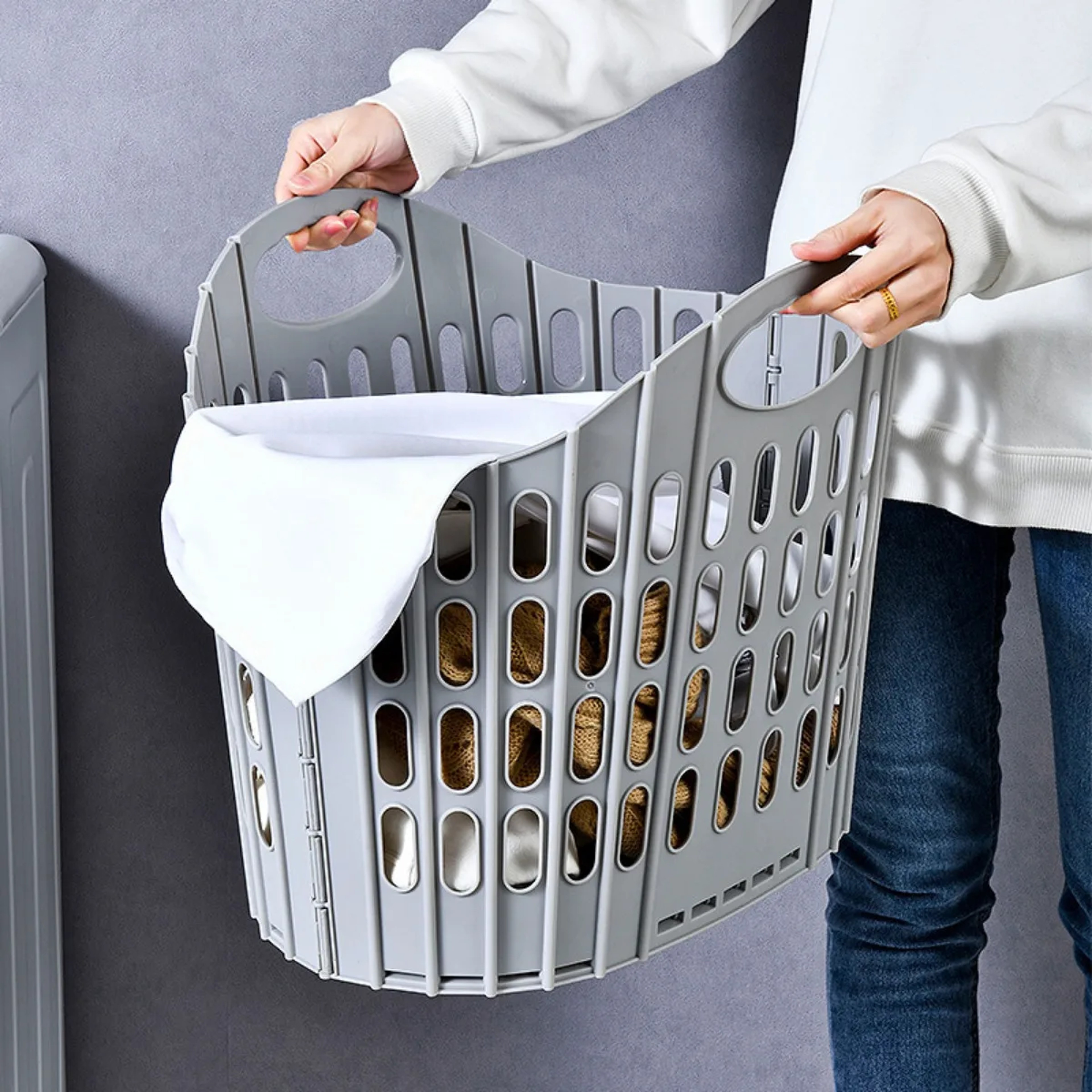 Foldable Laundry Hamper Large Capacity Portable Collapsible Storage Basket For Home Organization Bl 0