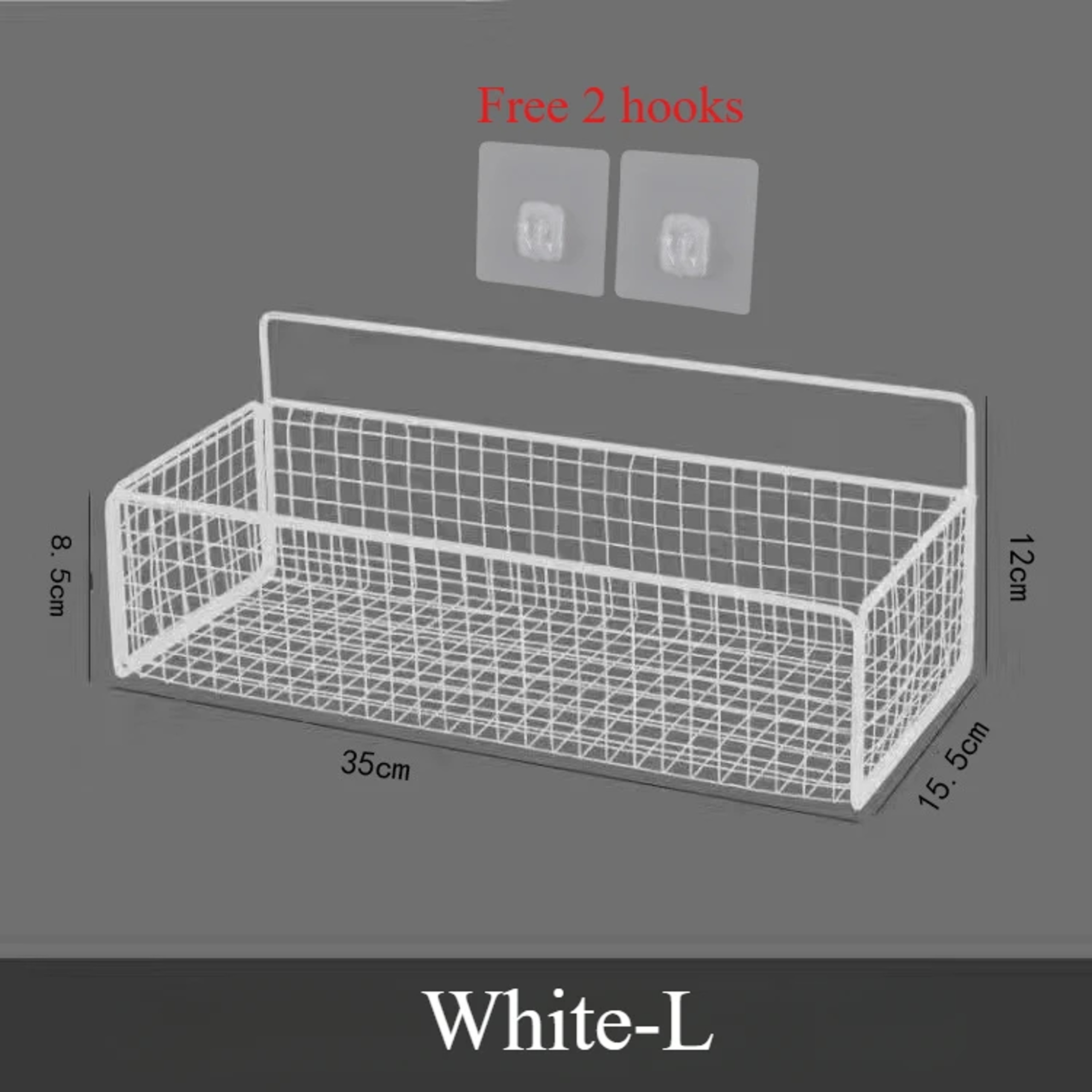 No Drill Wall Mounted Shelf Bedside Storage Rack for Dorm Room Organization – view 9