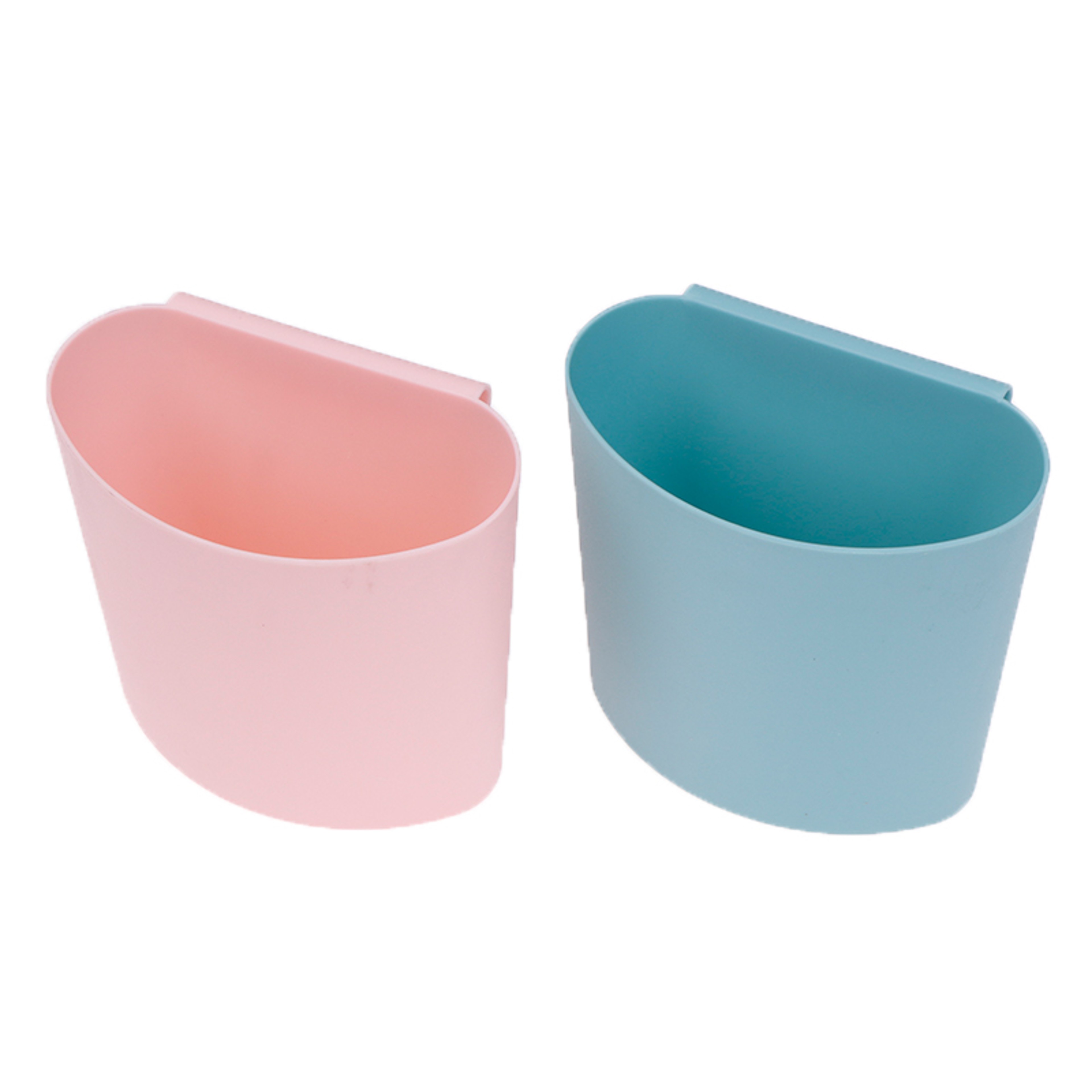 Hanging Plastic Storage Basket Wall Mounted Organizer for Kitchen Bathroom Small Items – view 2