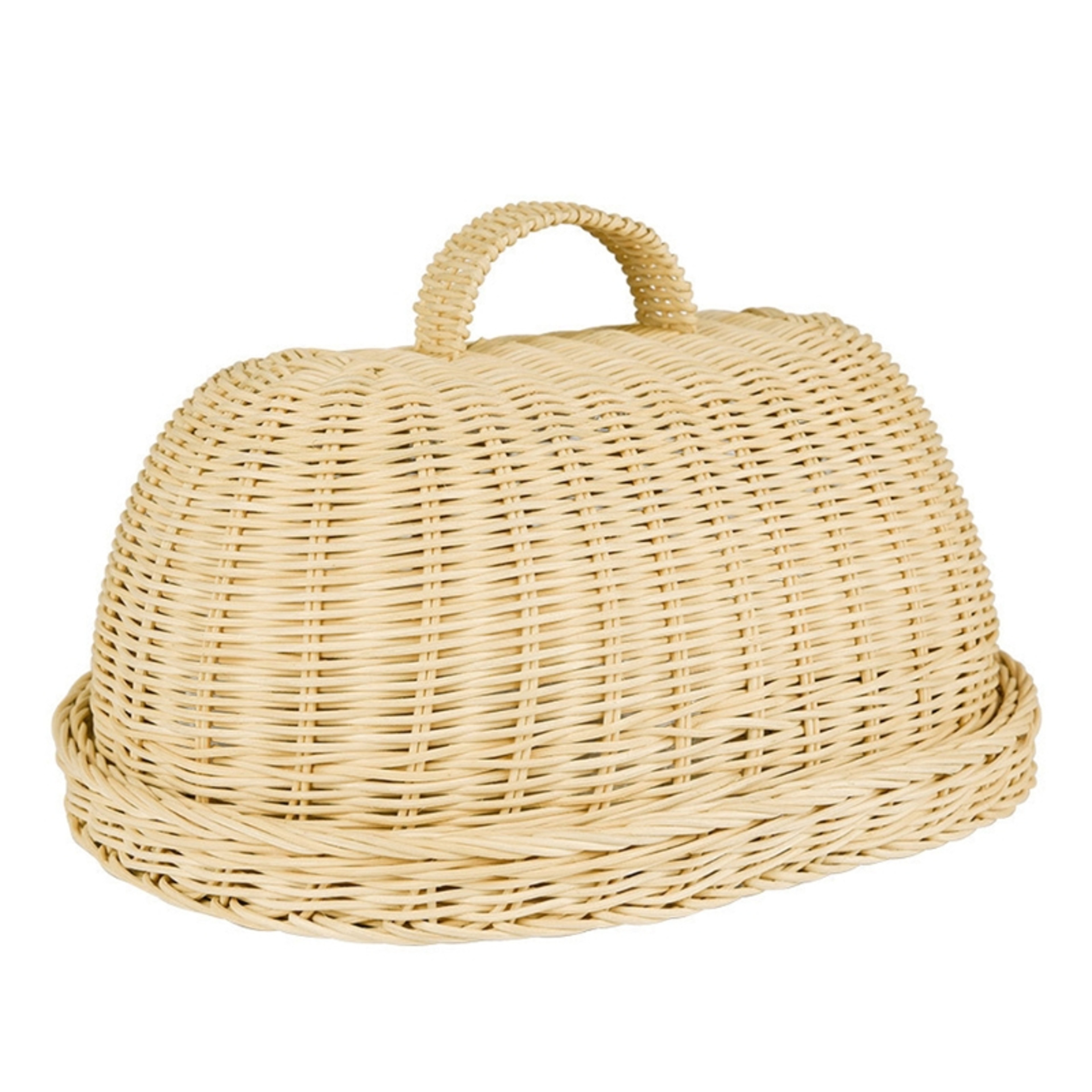 Handwoven Rattan Bread Basket with Dust Proof Cover Kitchen Organizer – view 7