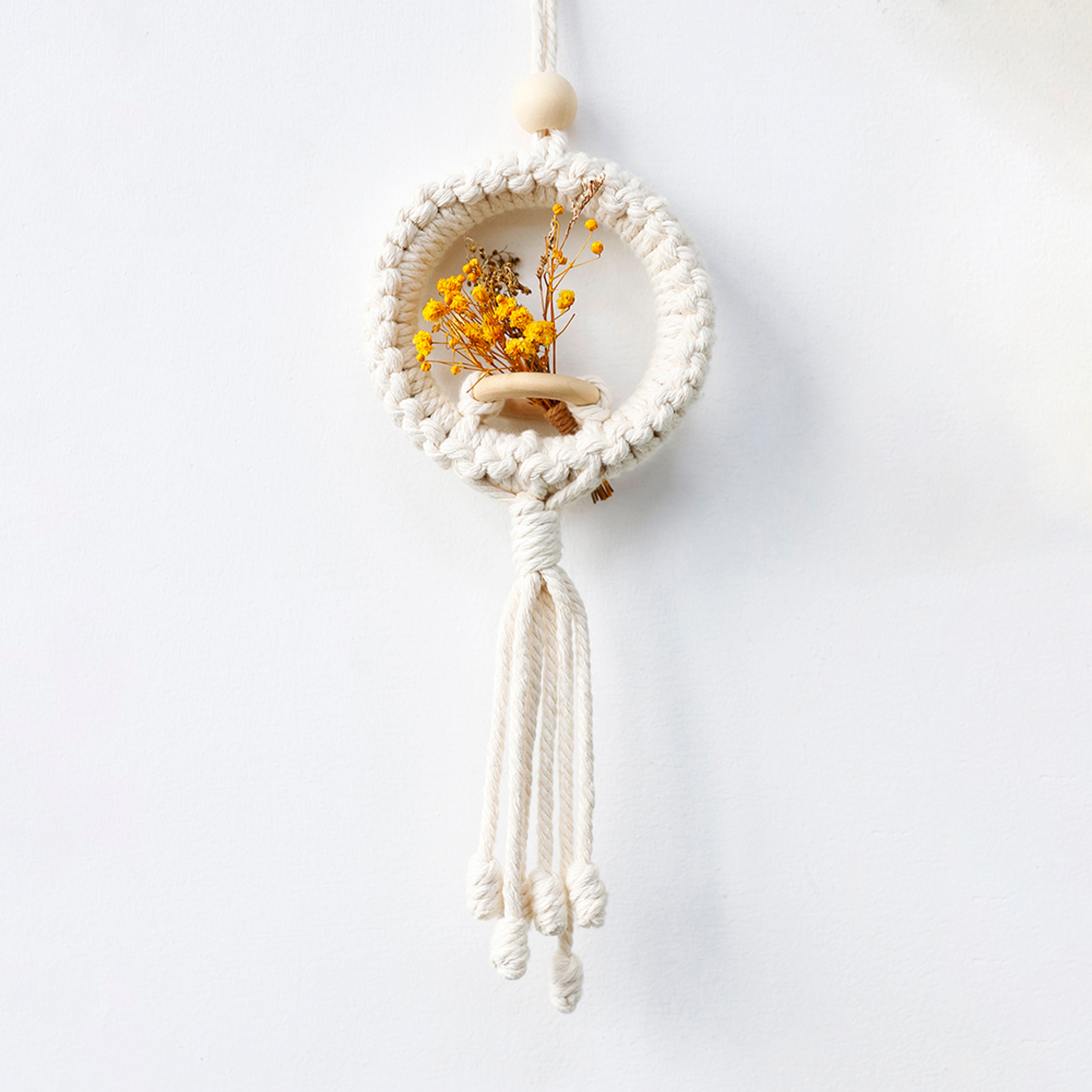 Macrame Air Plant Holder Boho Wall Hanging Decor for Indoor Plants – view 7