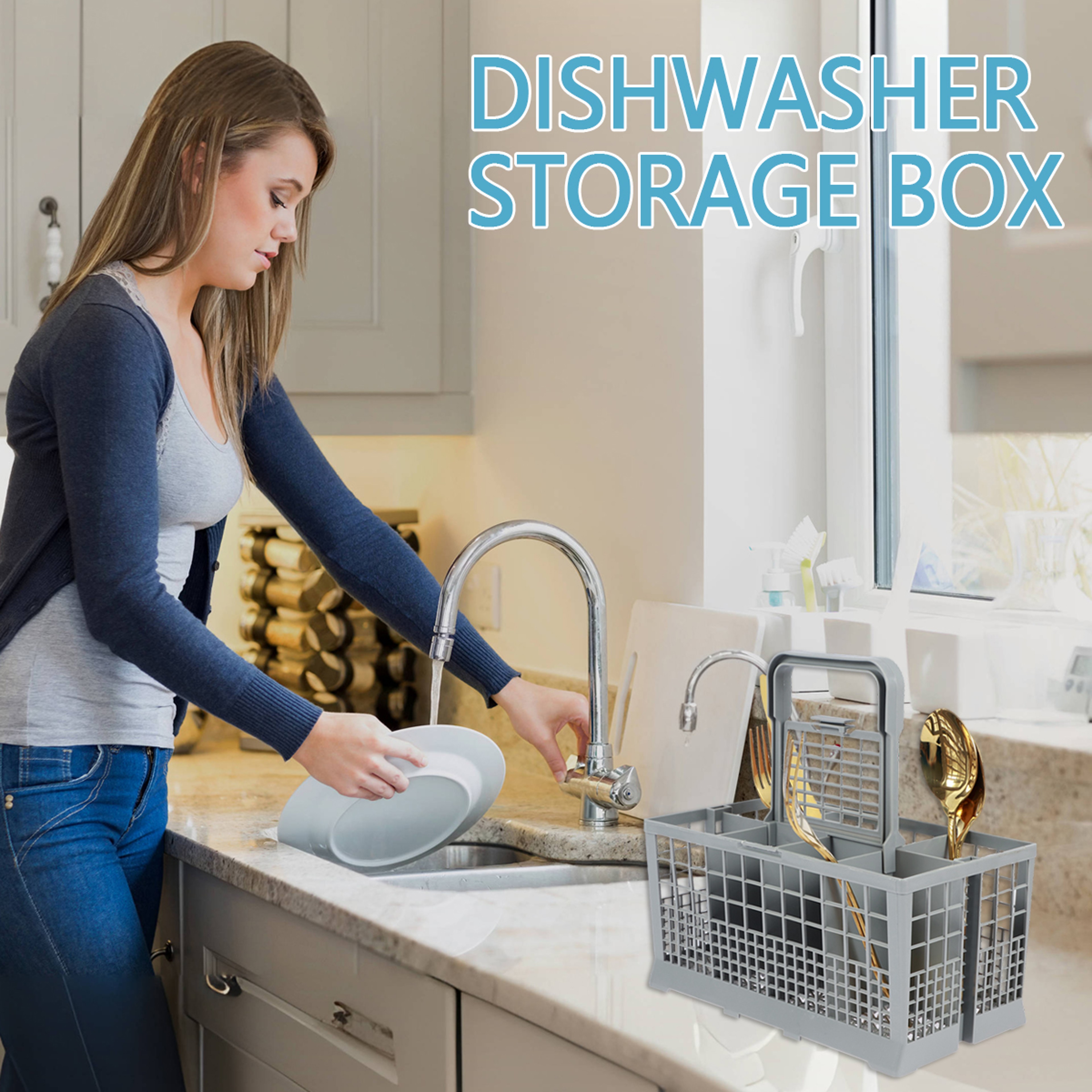 Universal Foldable Dishwasher Basket Cutlery Holder for Kitchen Organization – view 5