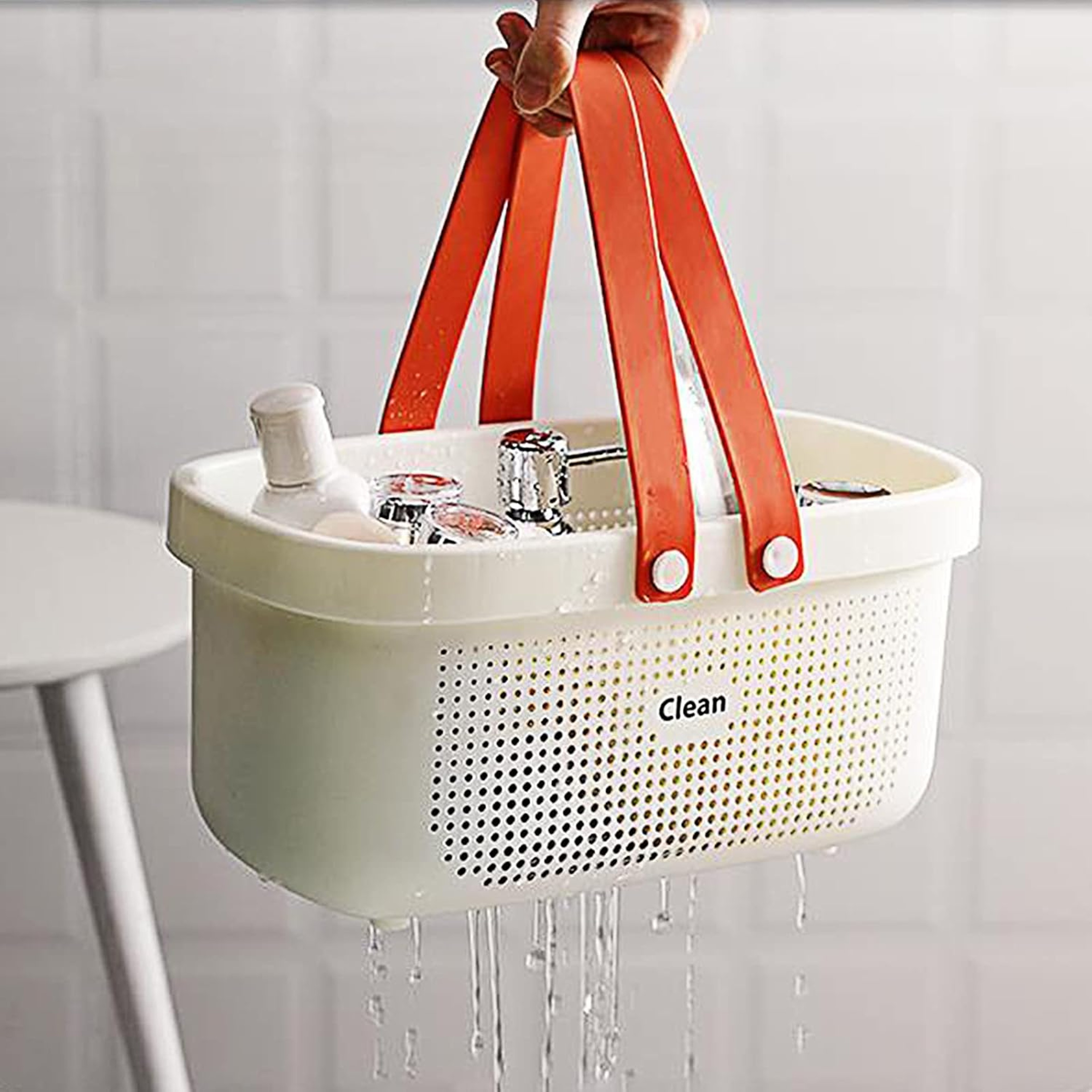 Portable Shower Caddy Basket With Handle Quick Dry Mesh Bathroom Organizer 3