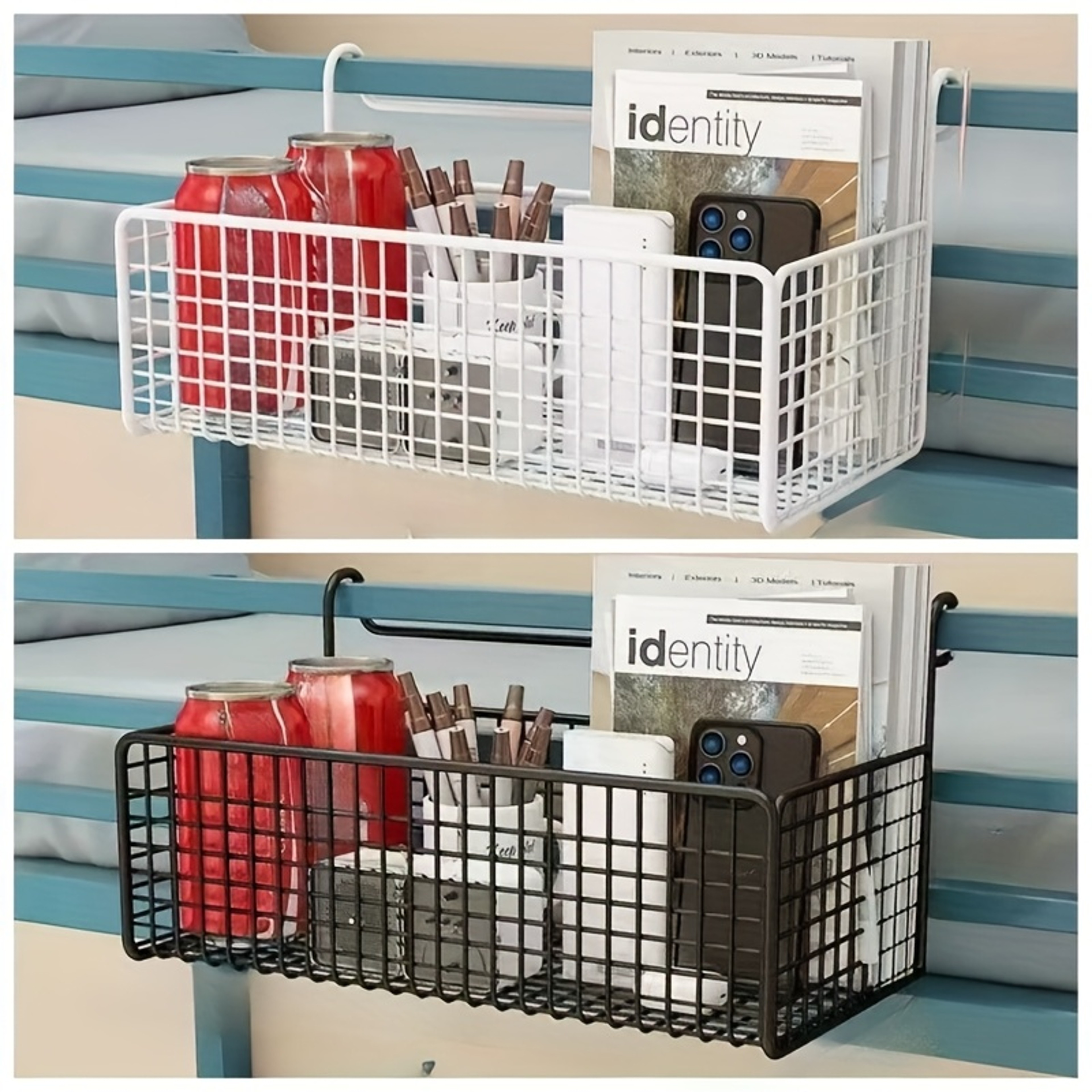 Bedside Storage Rack Space Saving Plastic Organizer Shelf For Dorm Rooms 0