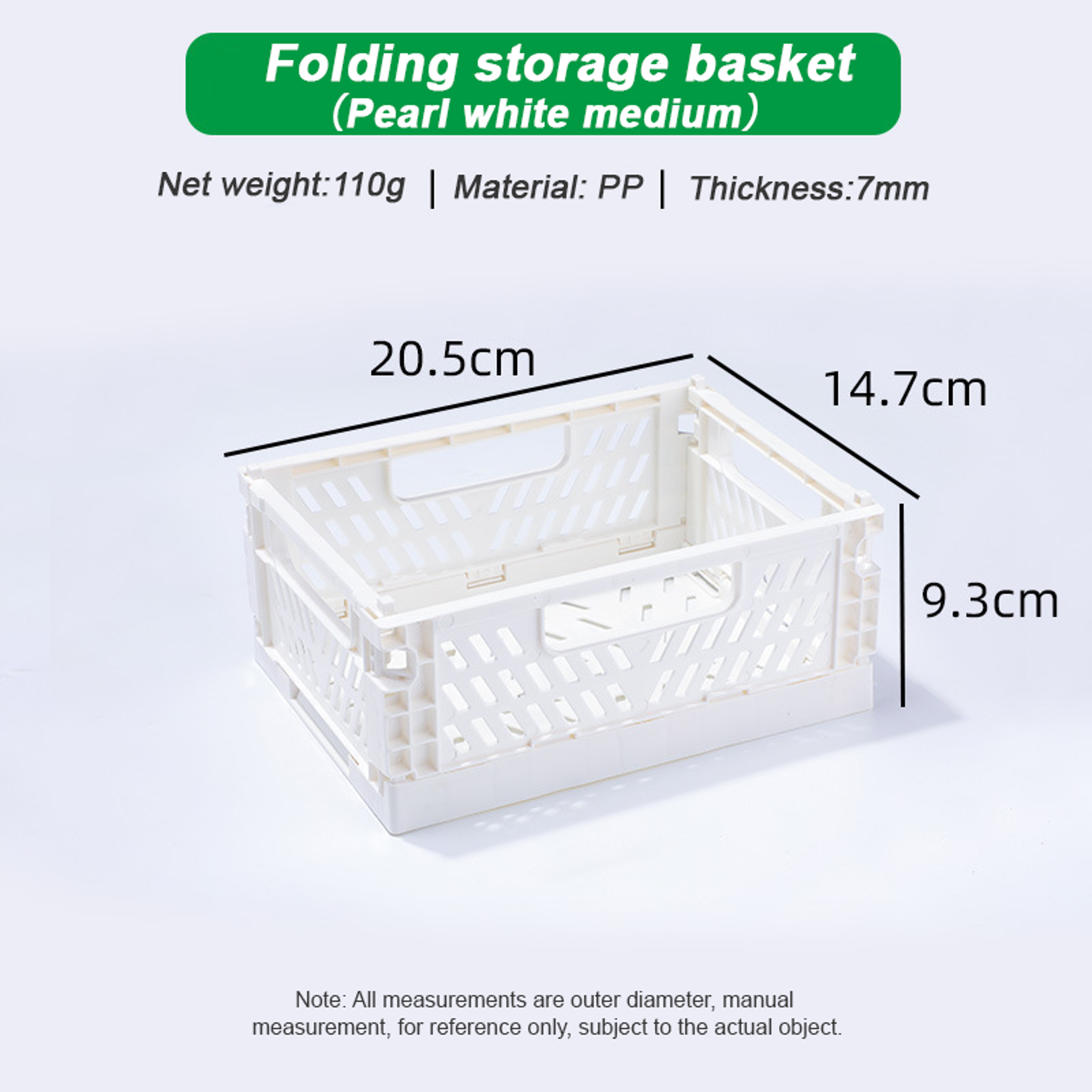 Foldable Storage Crate Stackable Collapsible Storage Basket for Home Organization – view 7
