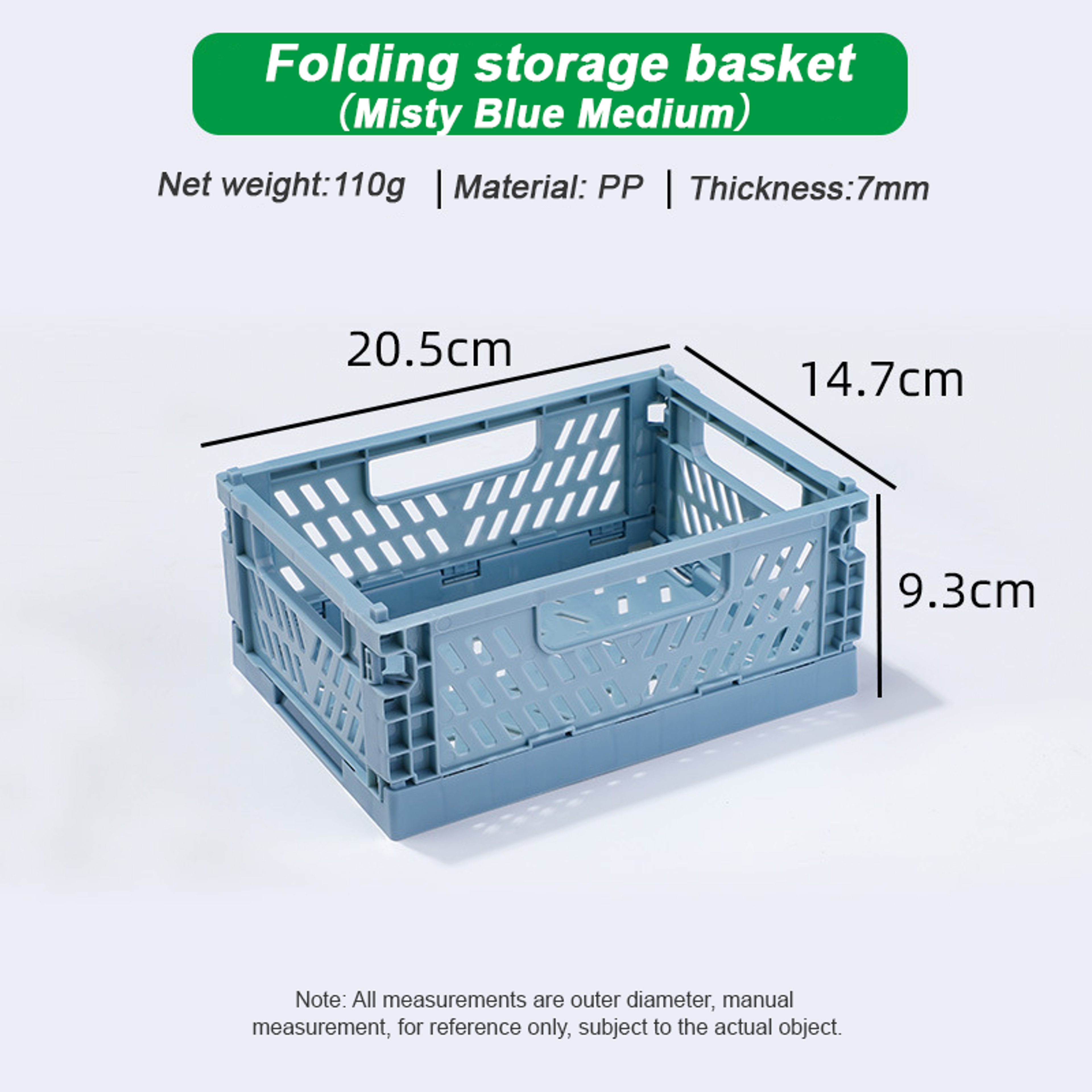 Foldable Storage Crate Stackable Collapsible Storage Basket for Home Organization – view 11