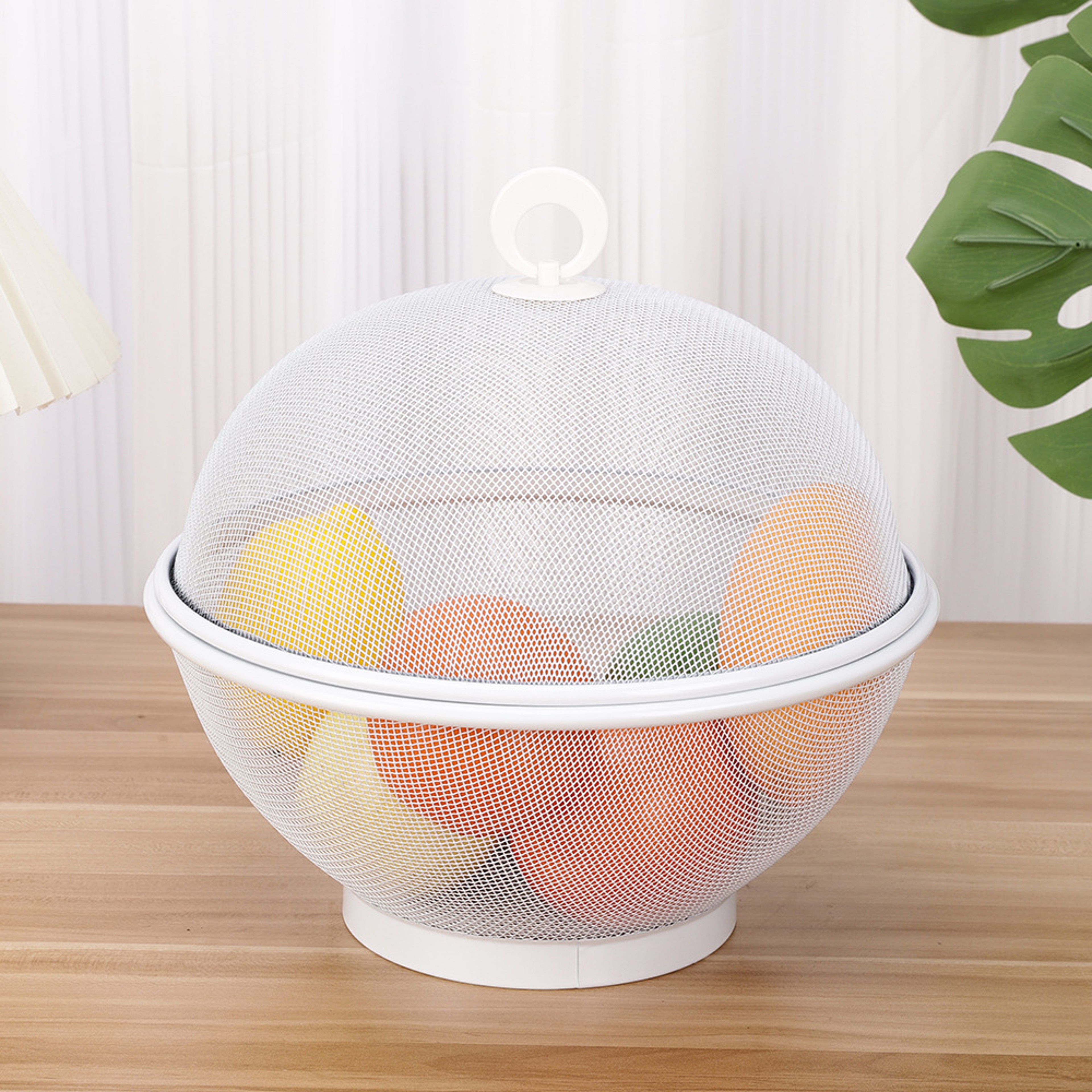 Mesh Fruit Basket With Lid Fly Resistant Fruit And Vegetable Storage Bowl 6