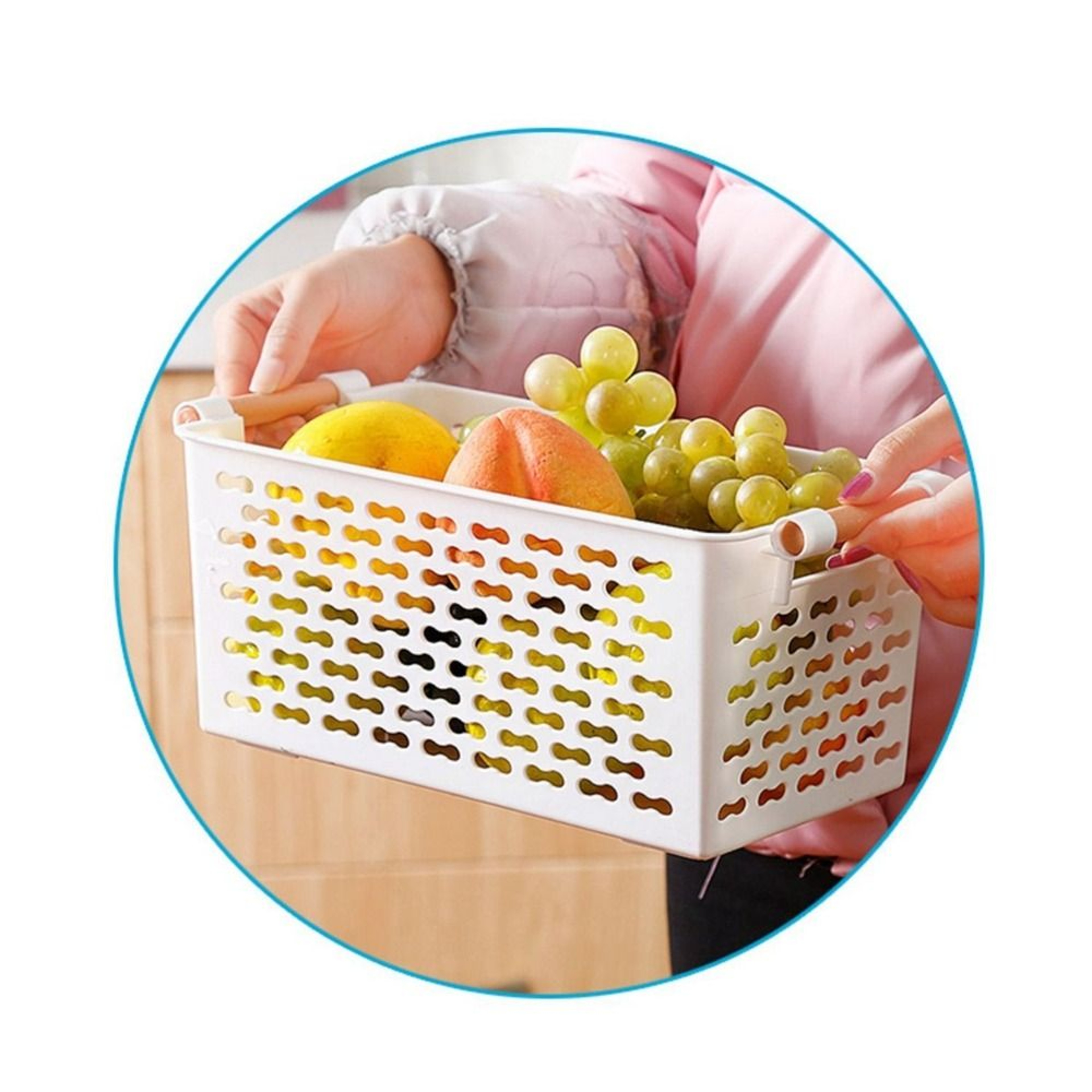 Ventilated Plastic Storage Basket Space Saving Pantry and Home Organizer – view 5