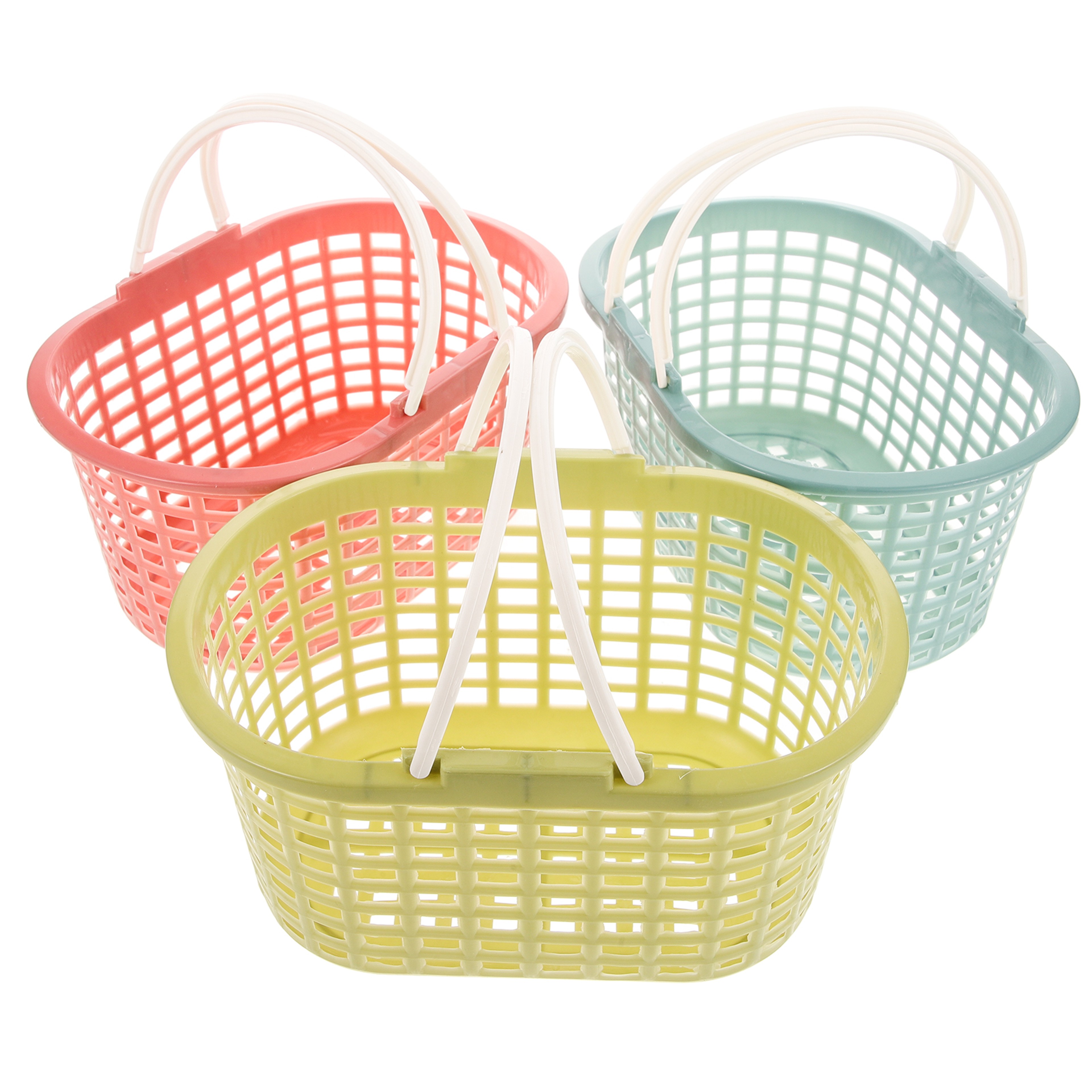 Plastic Storage Baskets with Handles for Kitchen Bathroom and Produce Organization – view 7