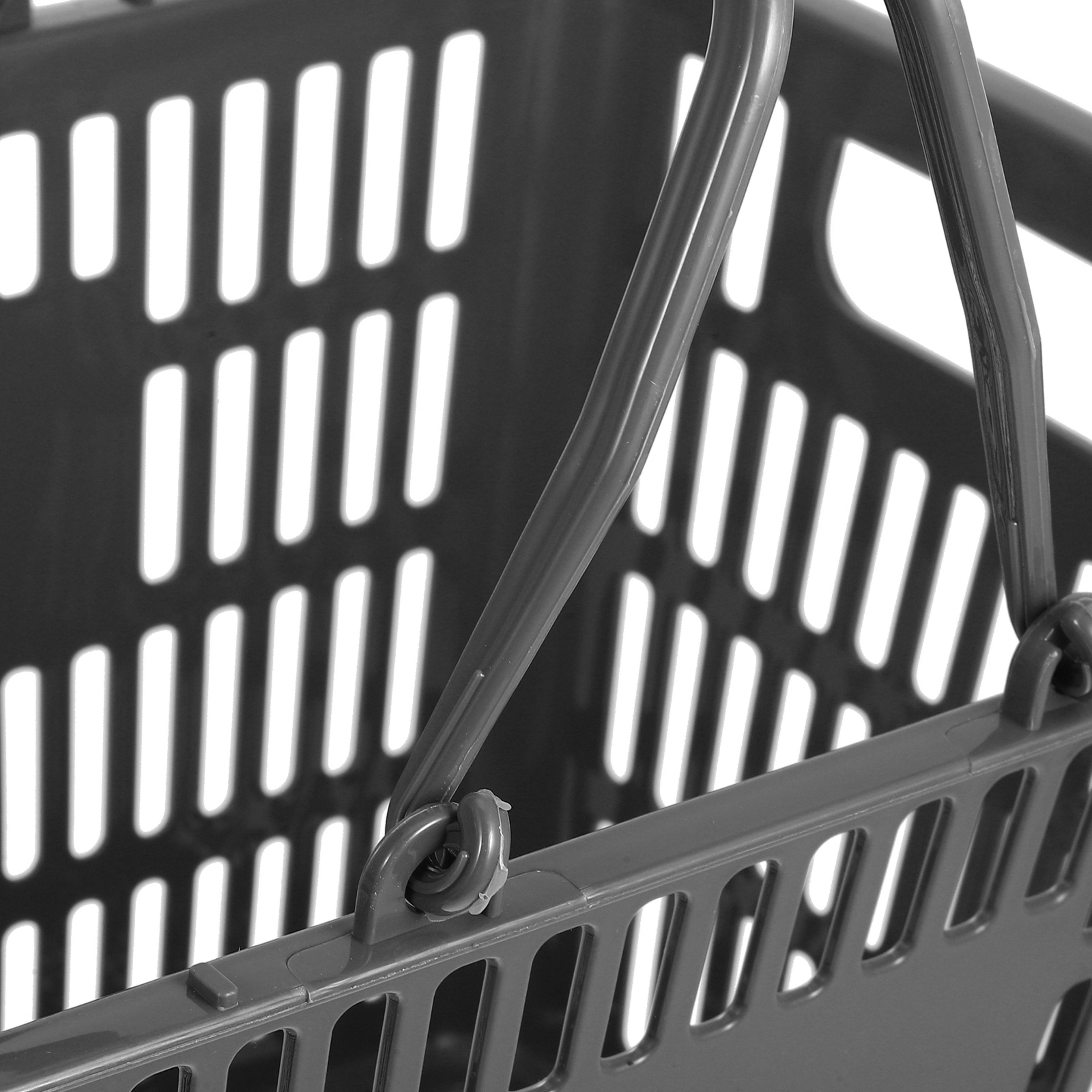 Portable Plastic Storage Basket With Handle Heavy Duty Shopping And Home Organizer 4