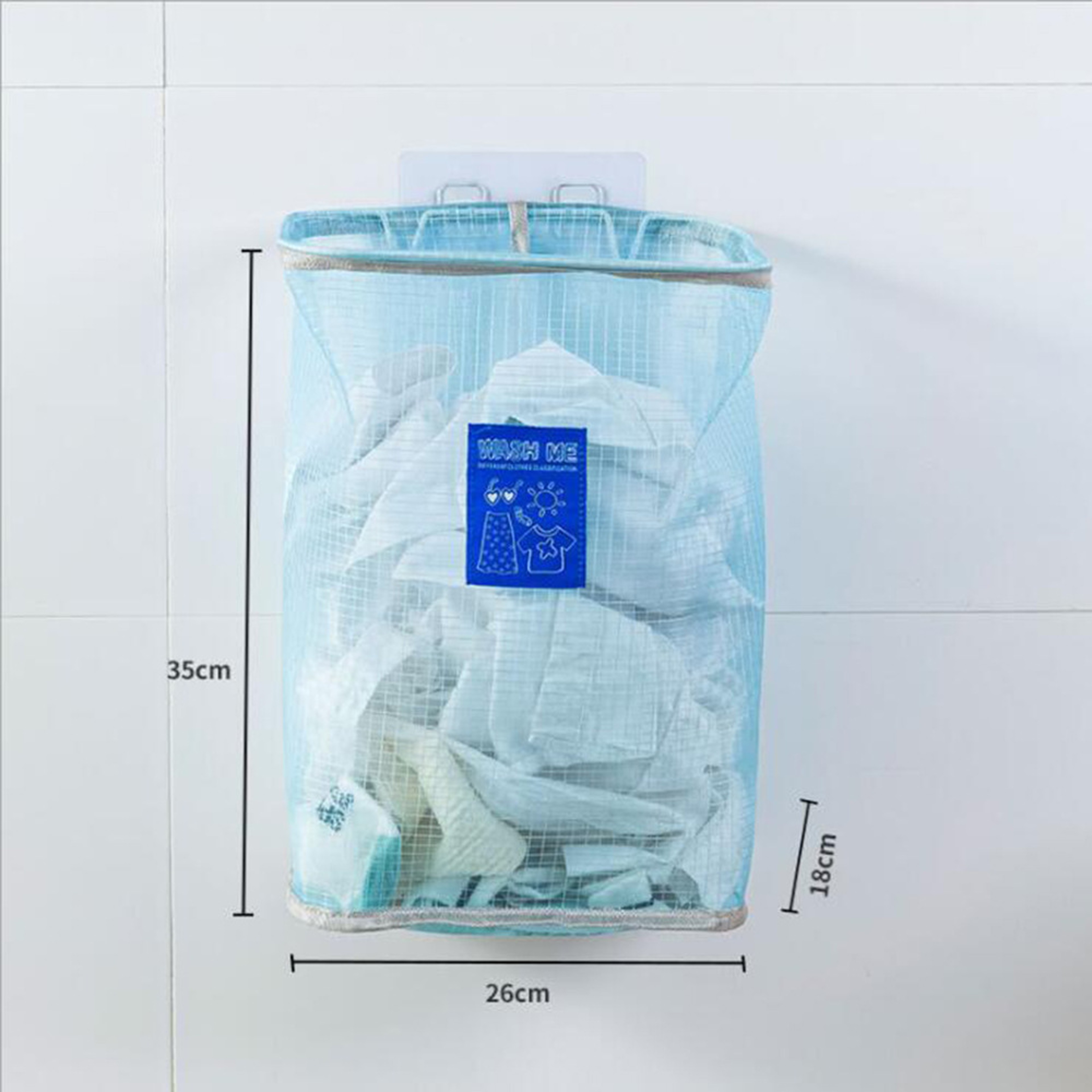 Wall Mounted Laundry Basket Collapsible Dirty Clothes Organizer For Home Storage 8