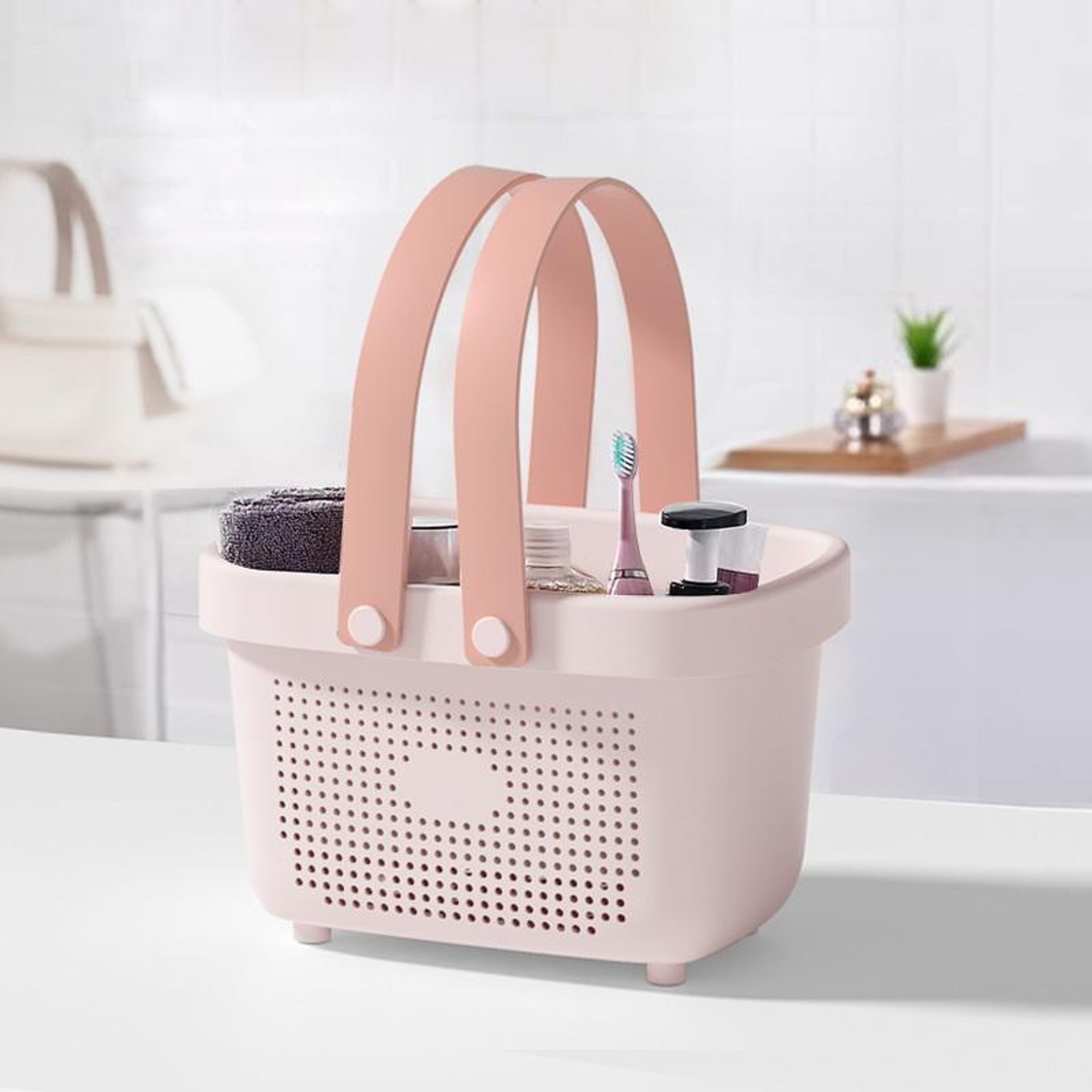 Portable Shower Caddy With Handle Bathroom Organizer Storage Basket 1