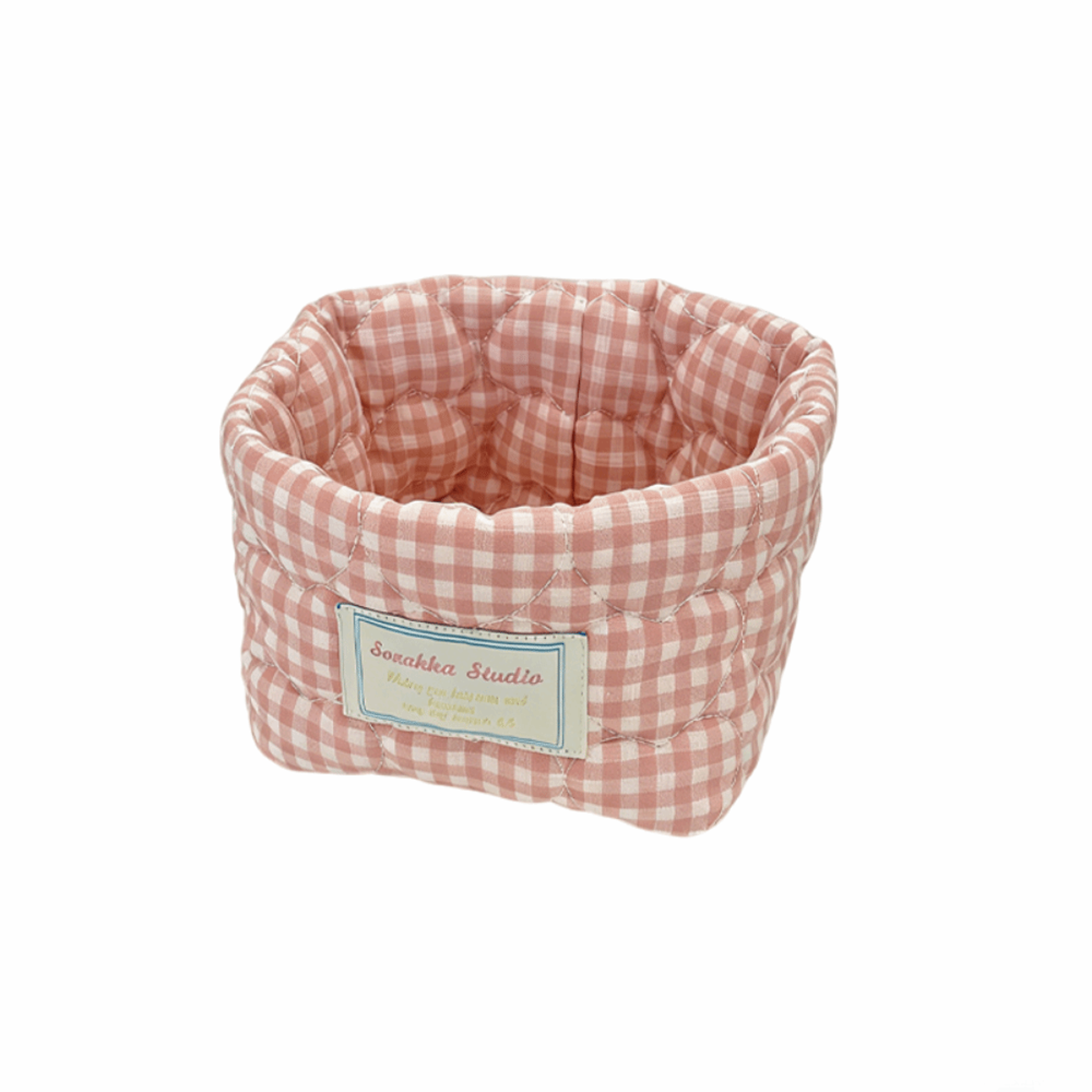 Plaid Fabric Storage Basket Stylish Foldable Storage Organizer Bin For Toys Cosmetics And Home 9