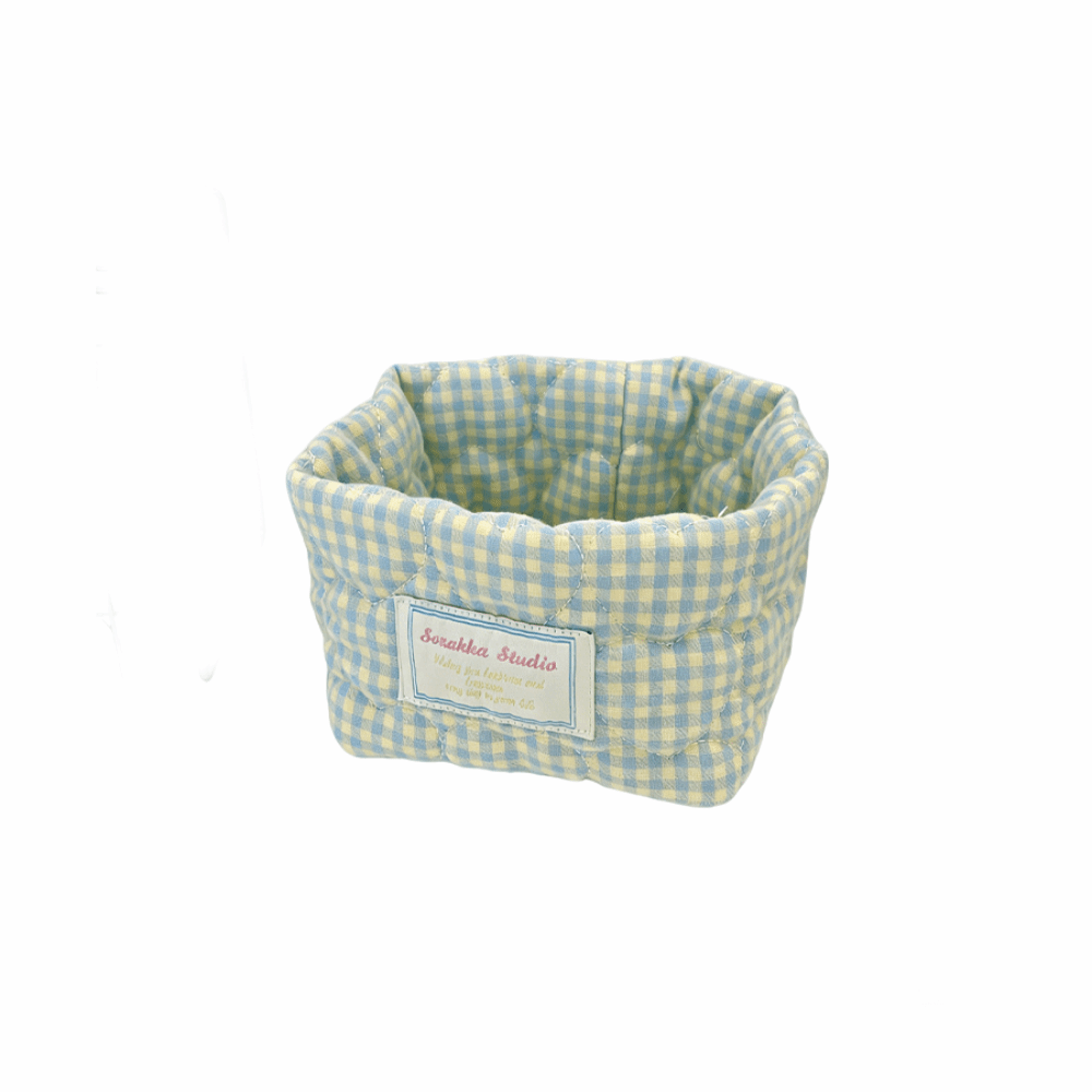 Plaid Fabric Storage Basket Stylish Foldable Storage Organizer Bin For Toys Cosmetics And Home 10