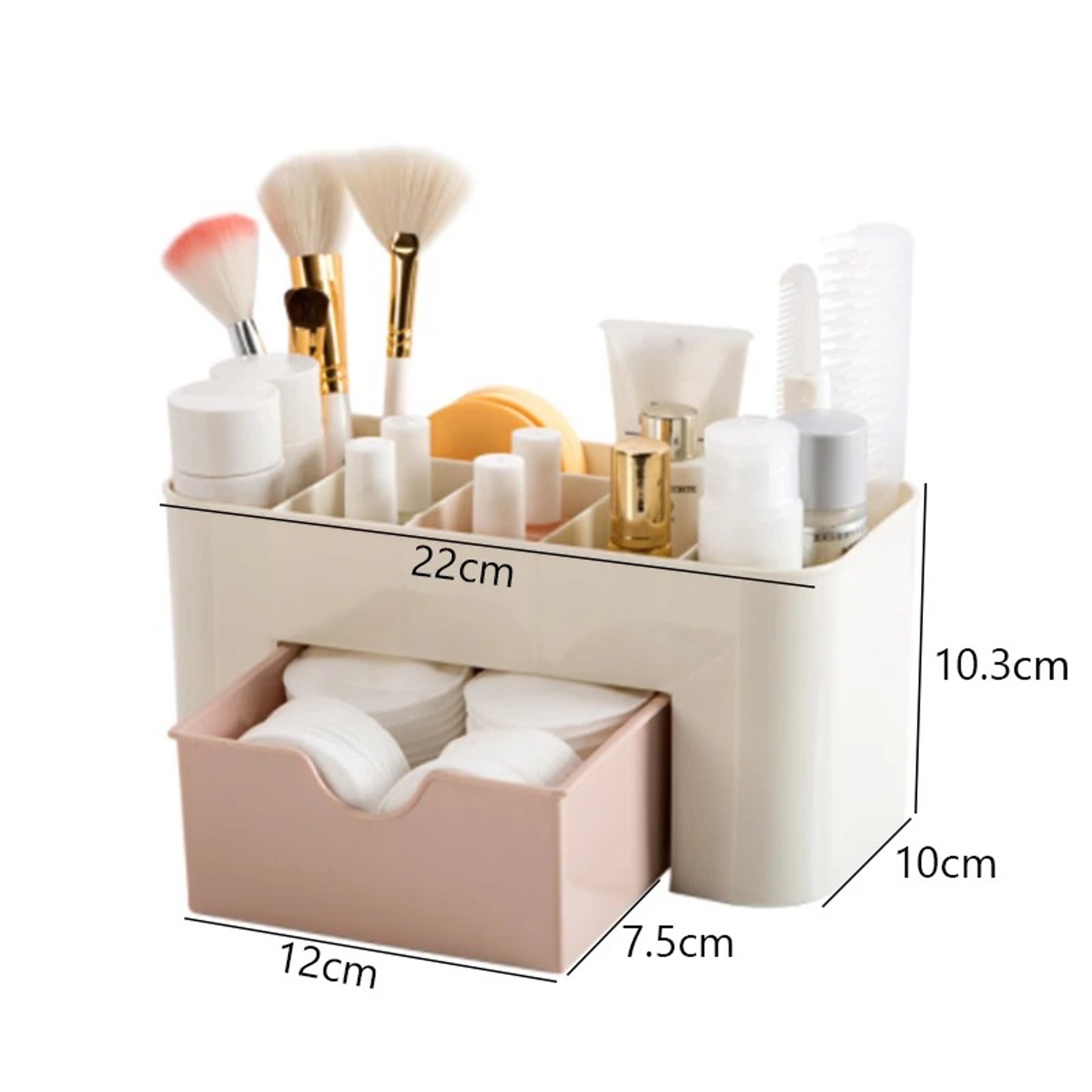 Nail Art Organizer Box Clear Gel Polish Storage Cotton Pad Holder 5
